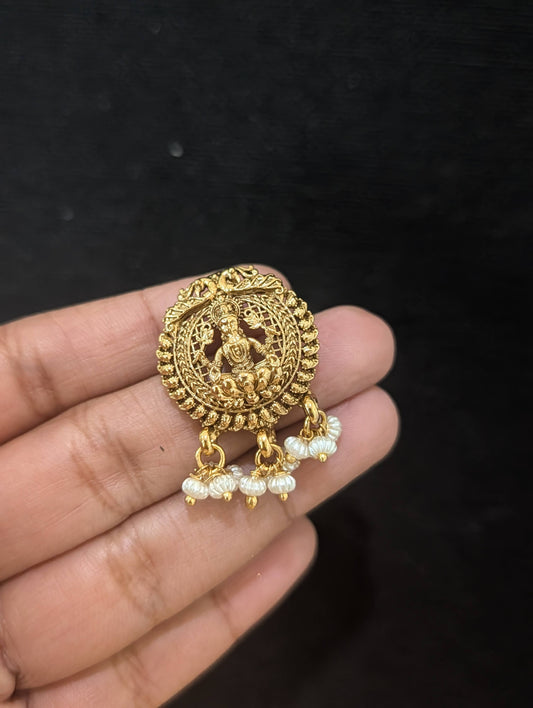Goddess Lakshmi Antique Stud Earrings
