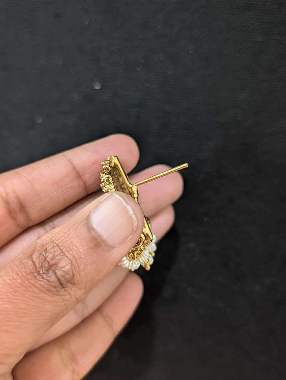 Goddess Lakshmi Antique Stud Earrings