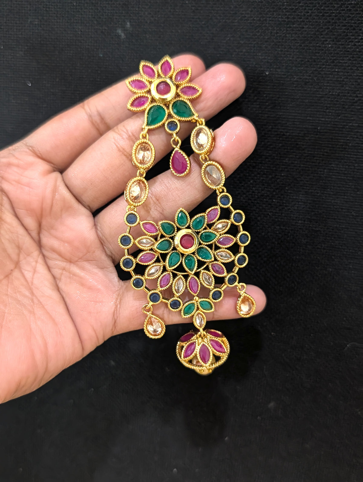 Grand Polki Chandbali Earrings
