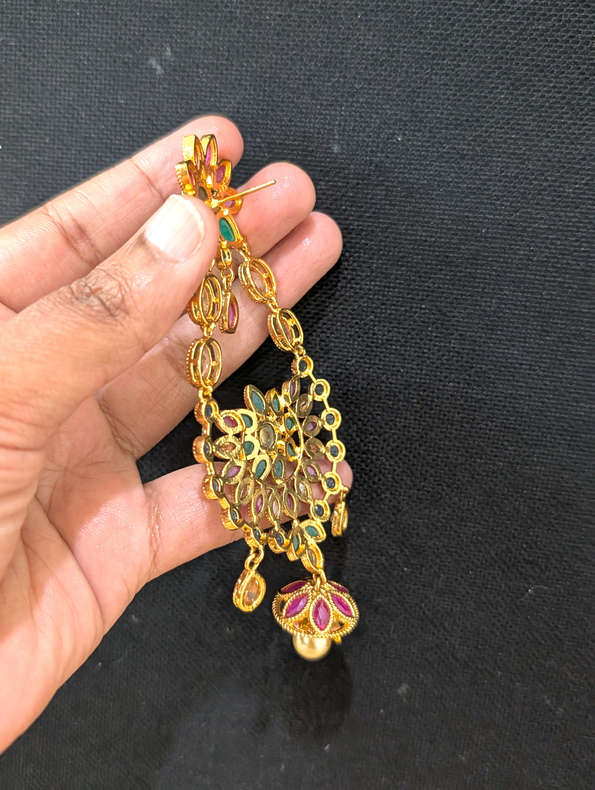 Grand Polki Chandbali Earrings