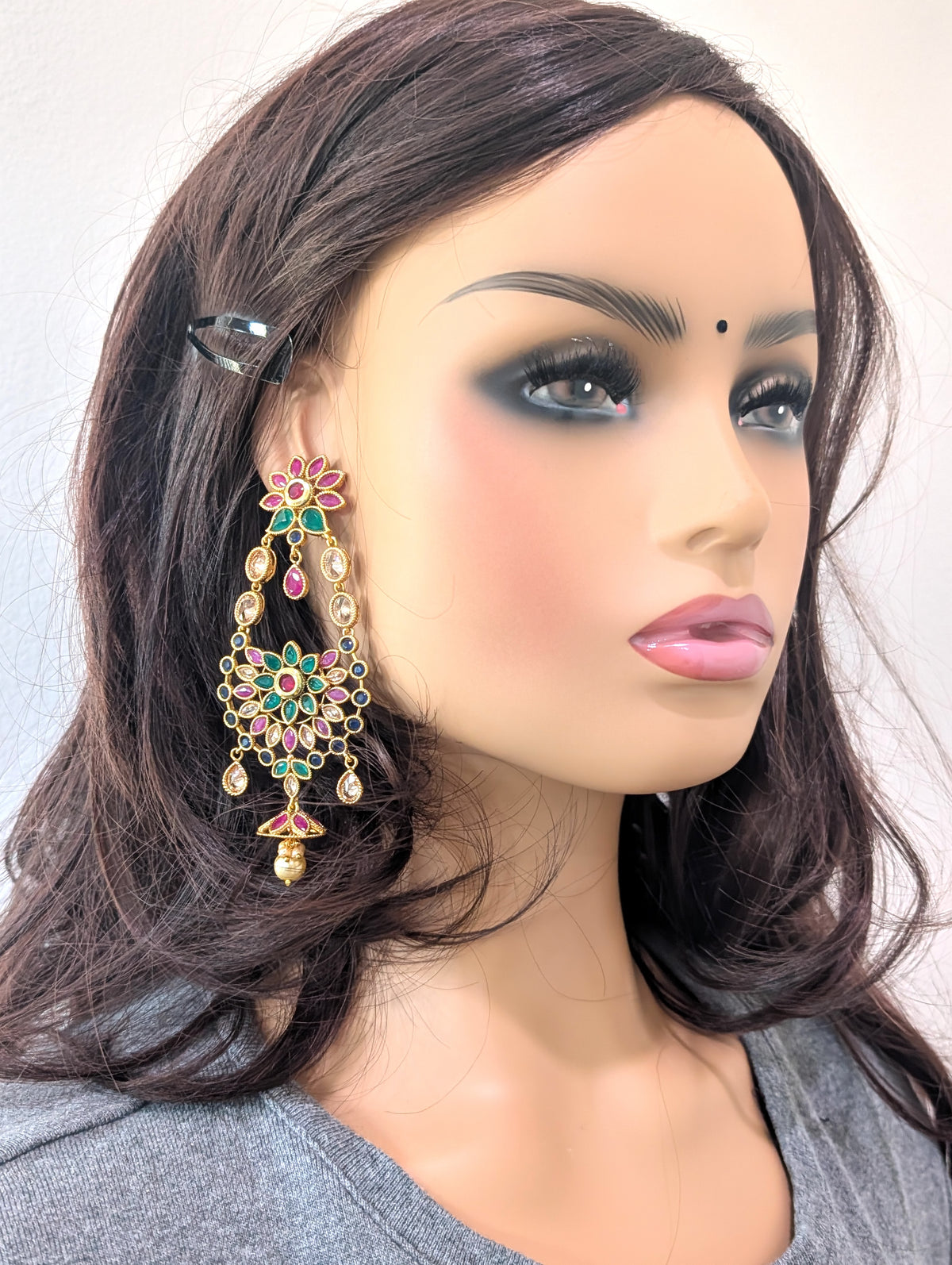 Grand Polki Chandbali Earrings