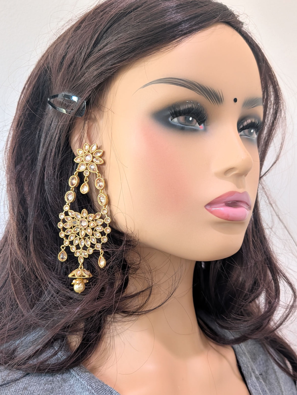 Grand Polki Chandbali Earrings