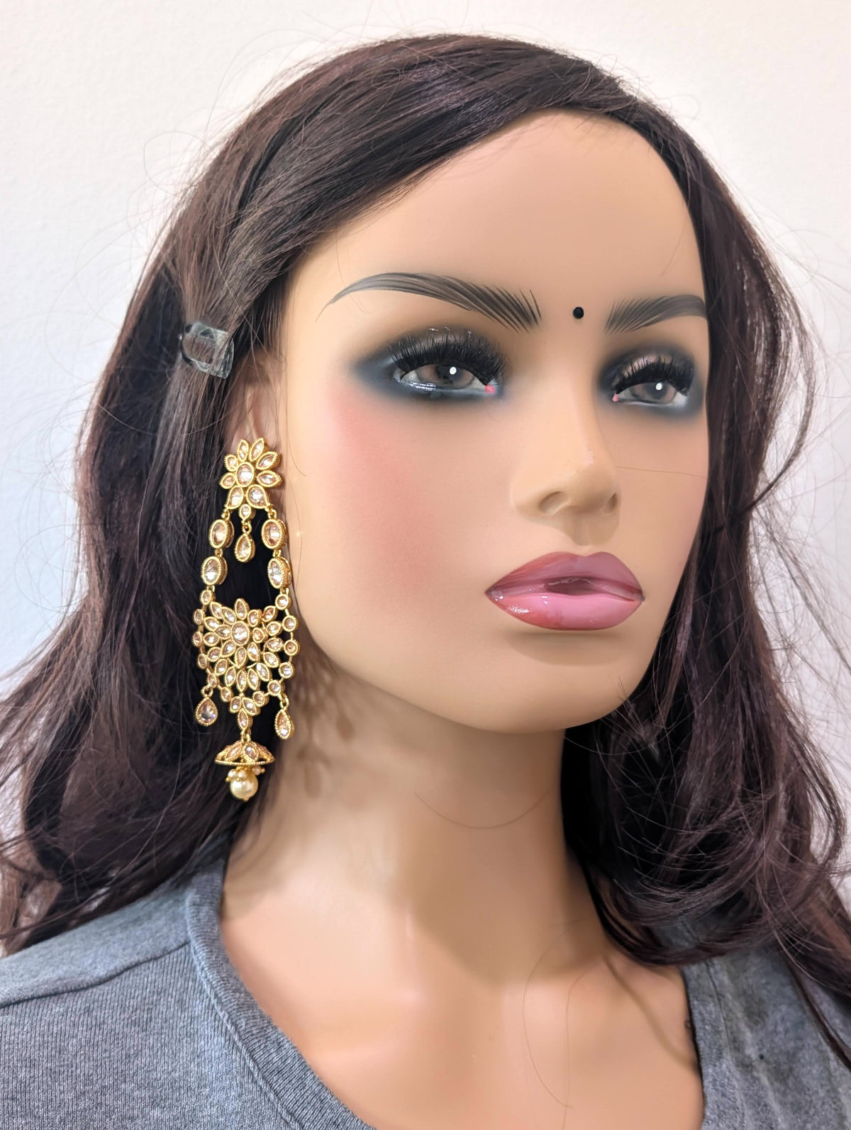 Grand Polki Chandbali Earrings