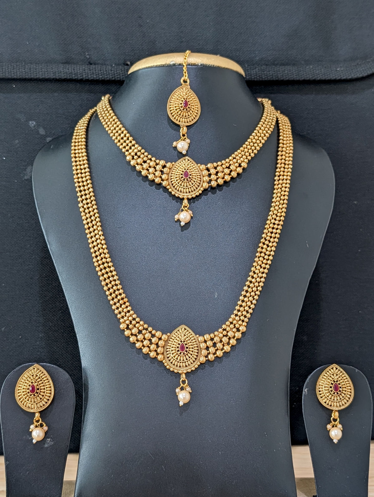 Gold plated Teardrop design combo set