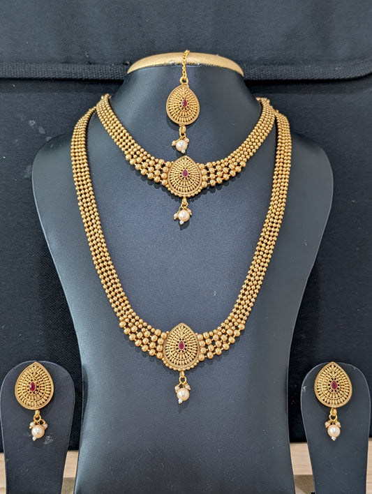 Gold plated Teardrop design combo set - Simpliful