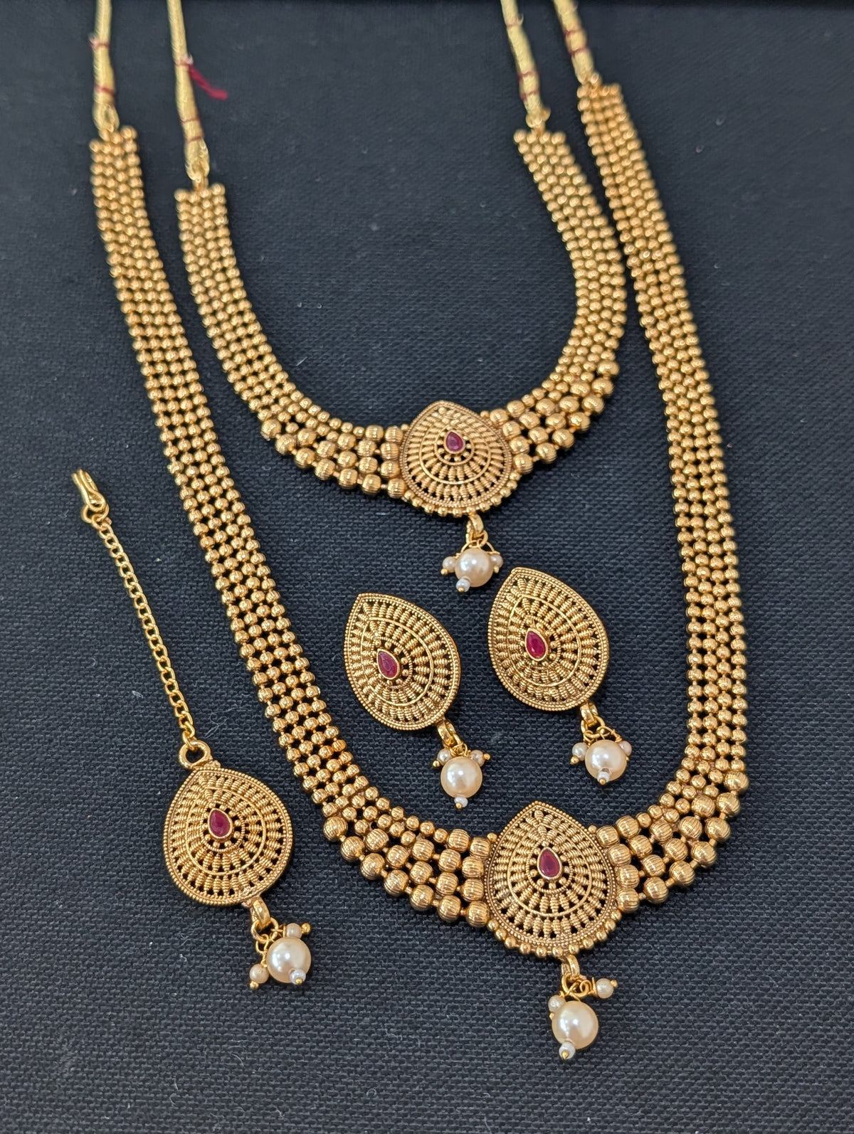 Gold plated Teardrop design combo set