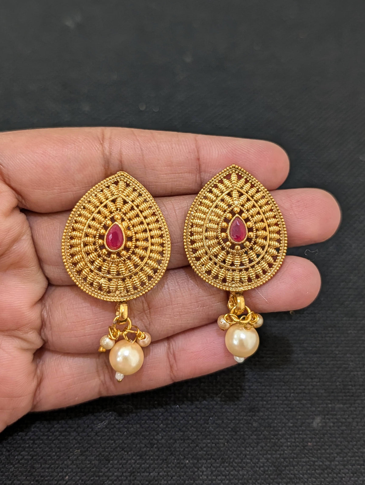 Gold plated Teardrop design combo set