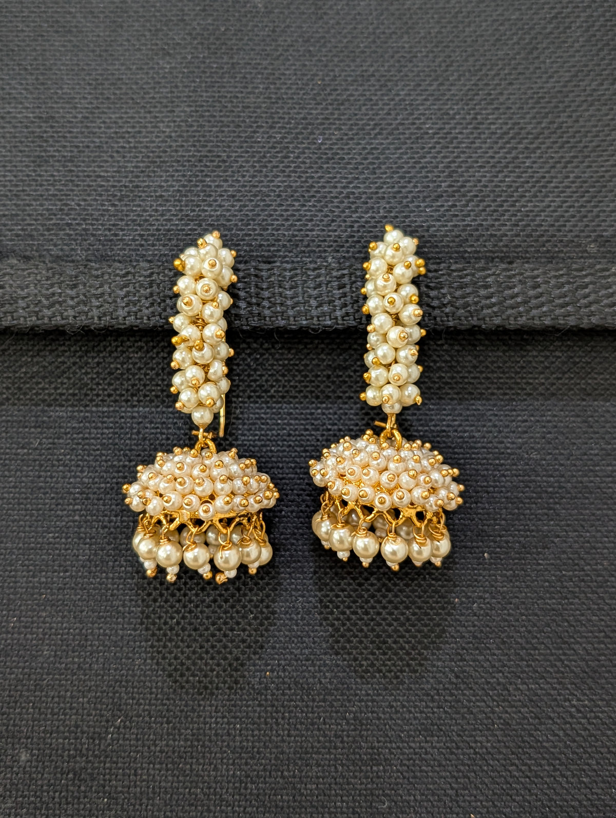Pearl hoop Medium Jhumka Earrings