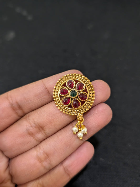 Antique gold plated Kemp Stud Earrings