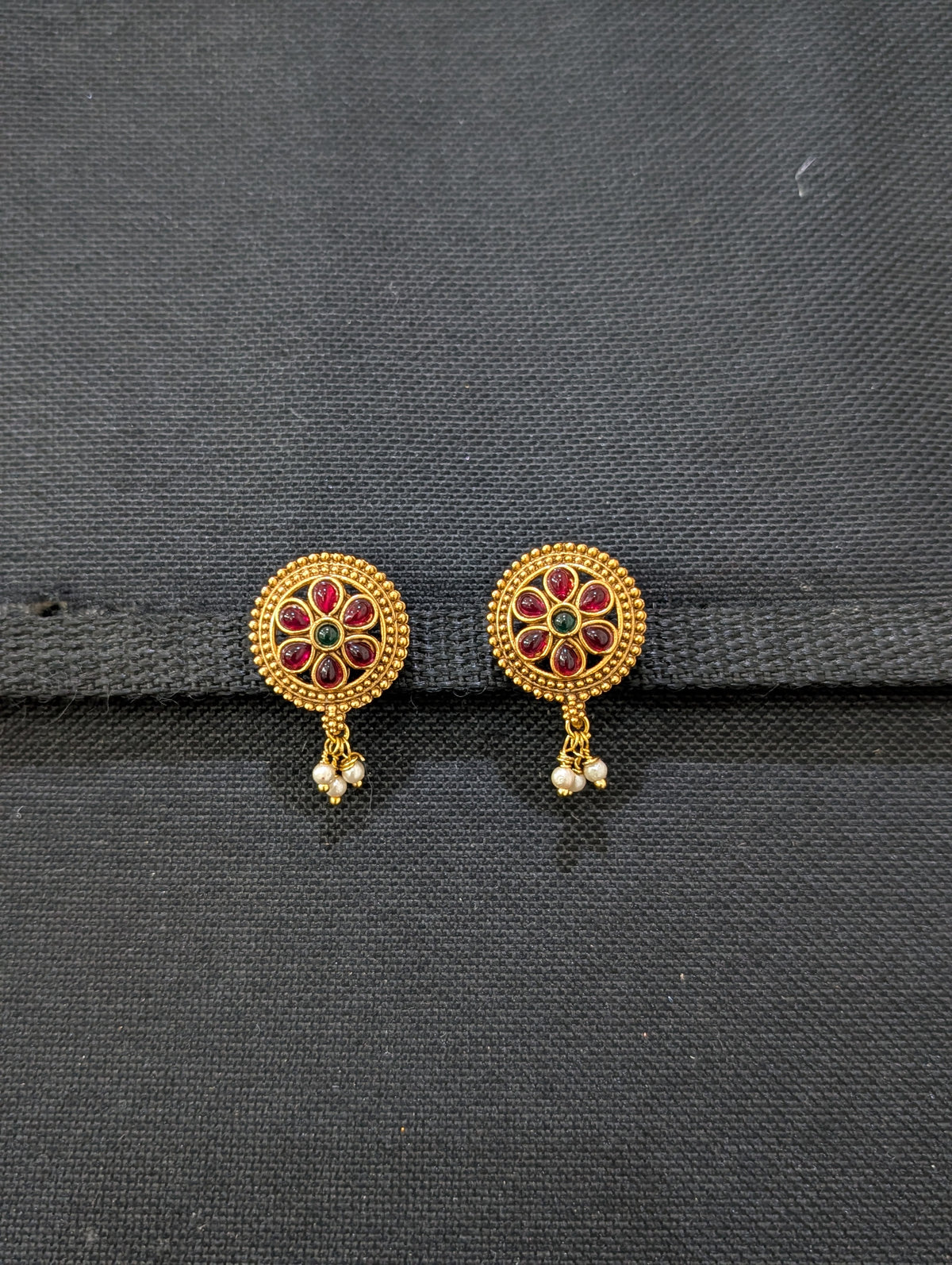 Antique gold plated Kemp Stud Earrings