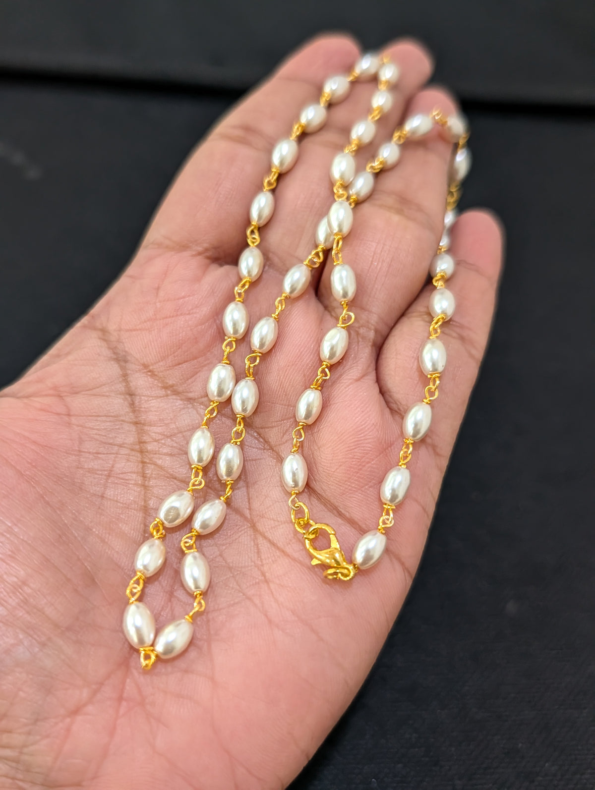 Single strand Pearl Casual Choker Necklace