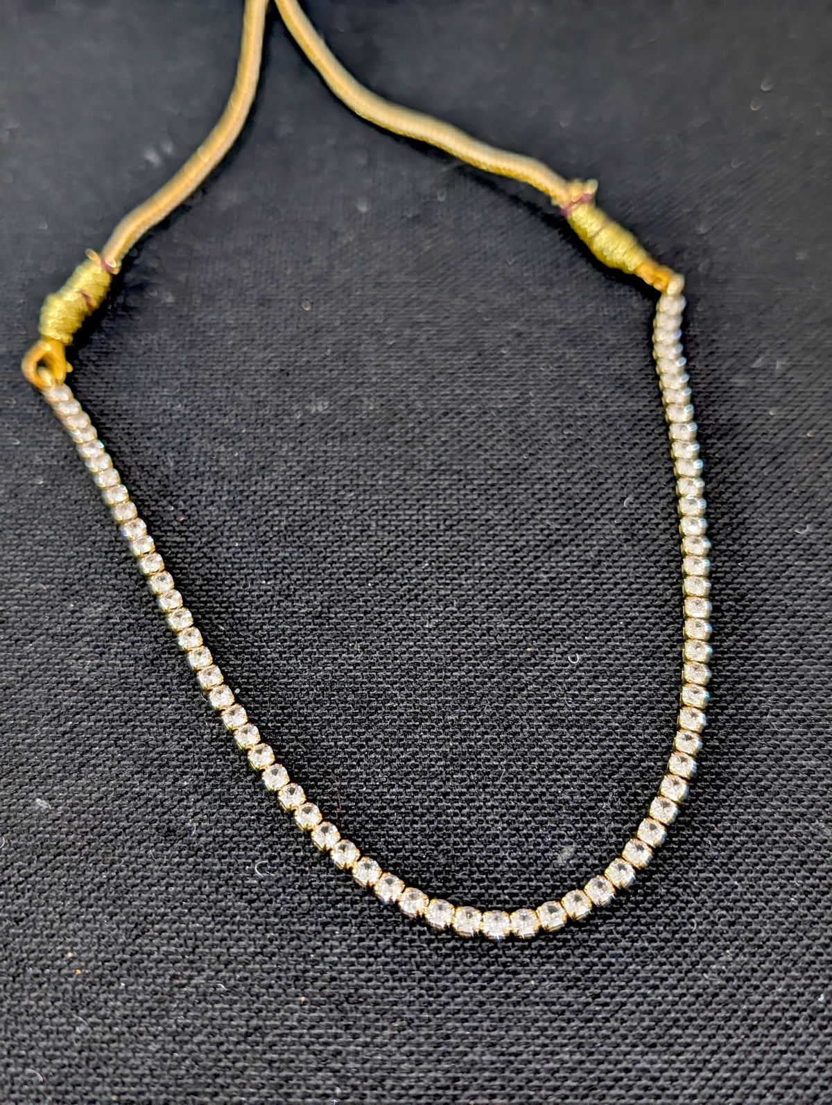 Light gold plated CZ Choker necklace