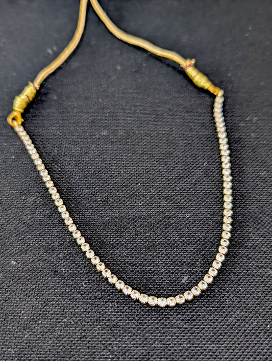 Light gold plated CZ Choker necklace