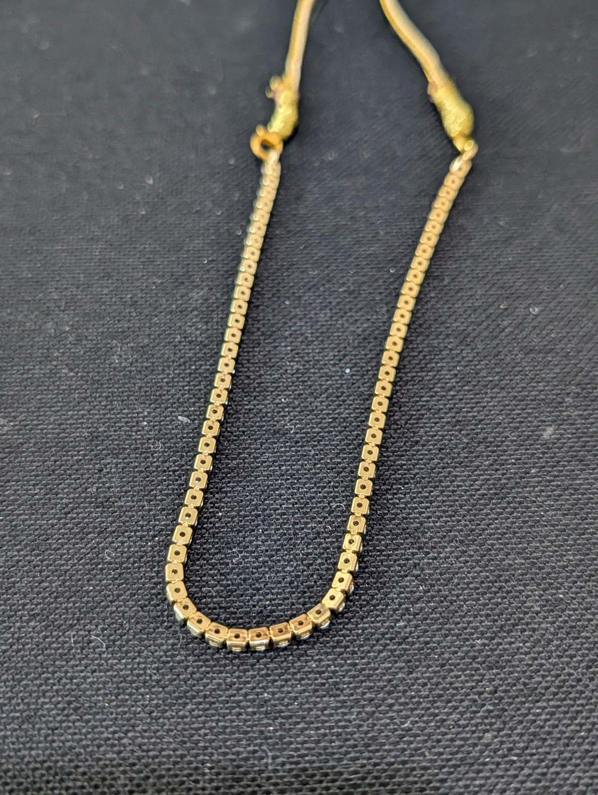 Light gold plated CZ Choker necklace