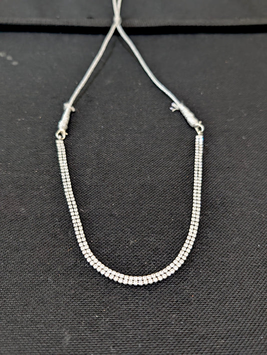 Diamond look dual line CZ Choker necklace
