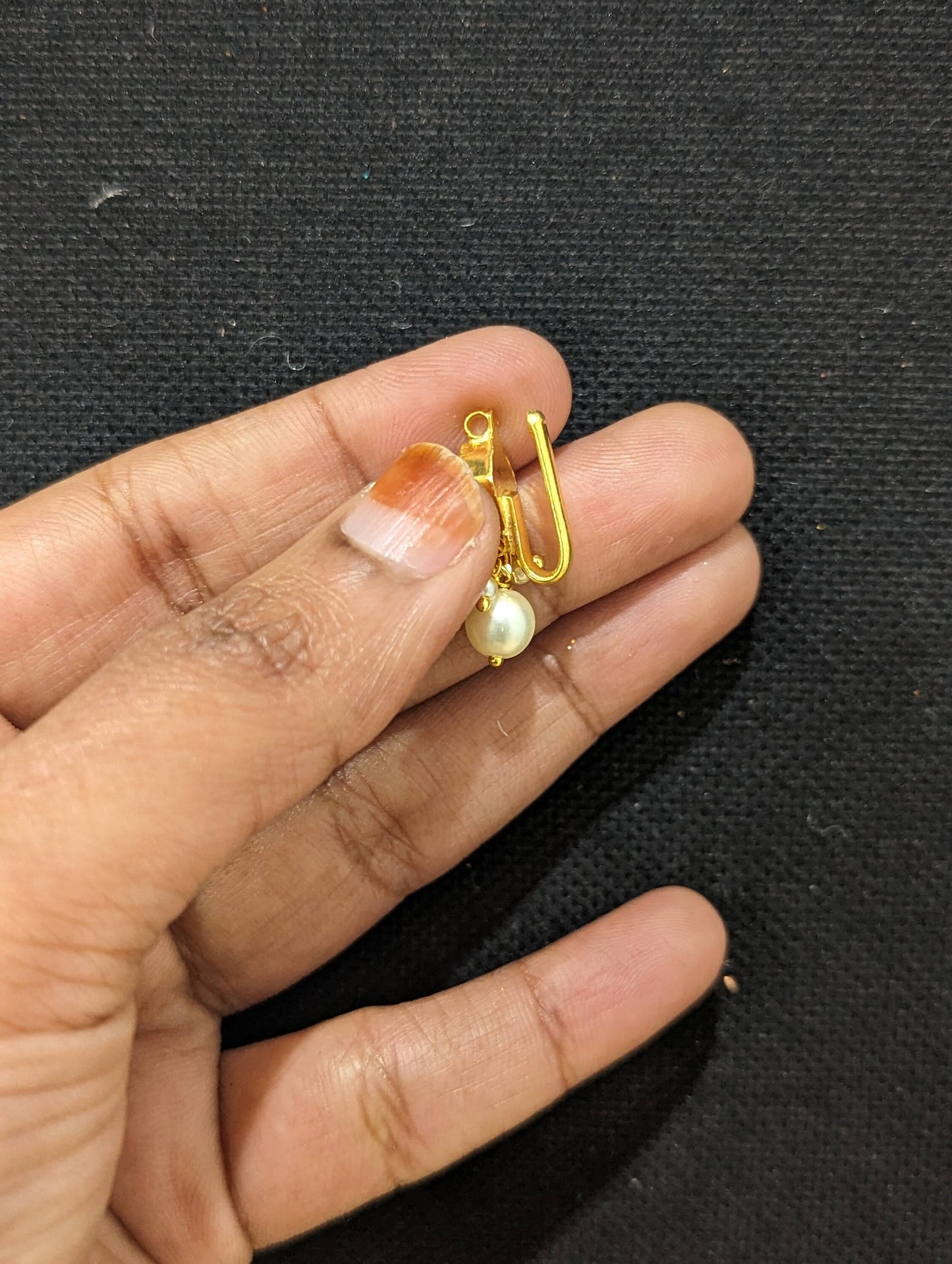 Diamond design Kundan Nose Pin -D1