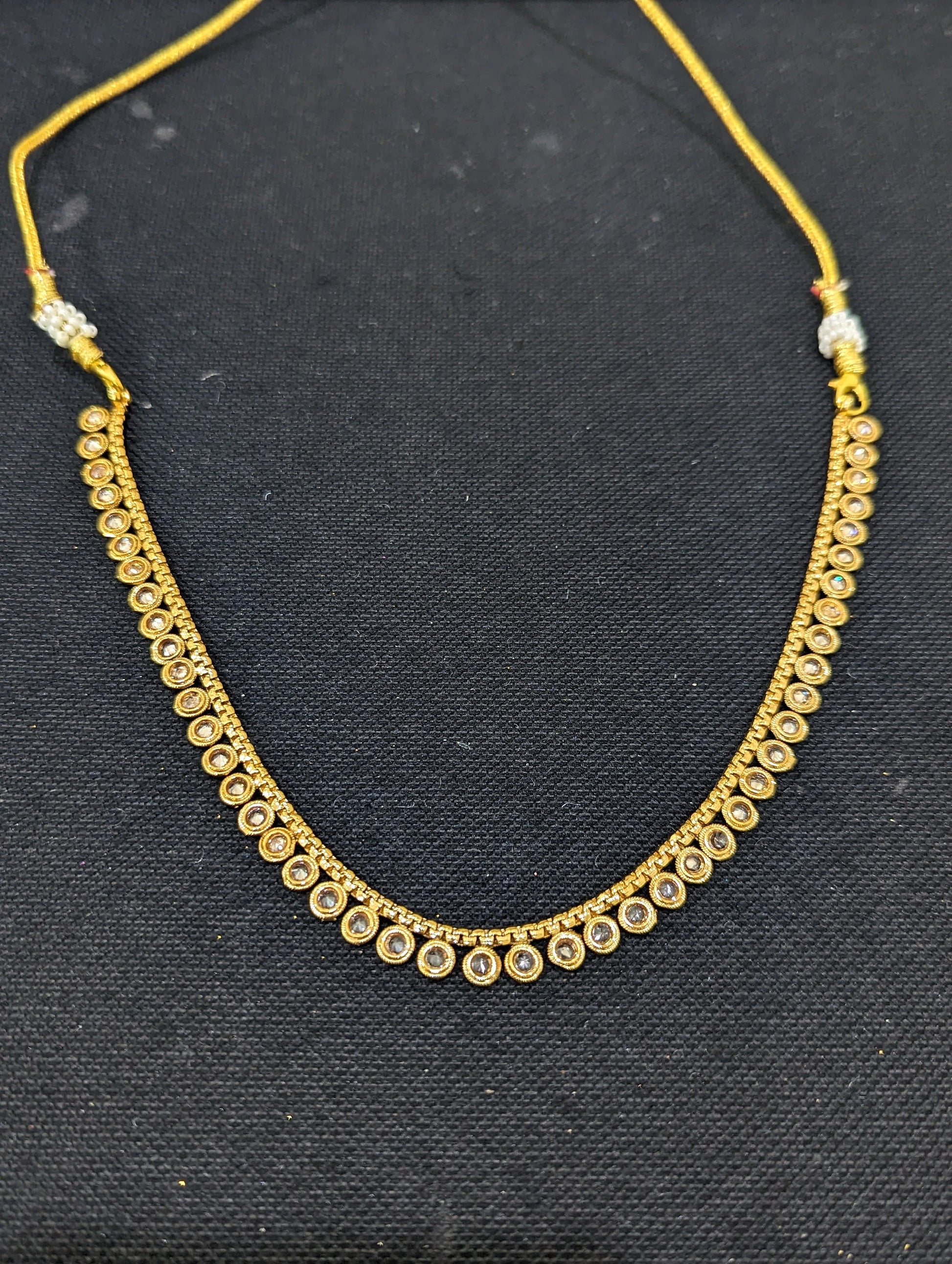 Polki stone Gold plated Casual Choker Necklace - Simpliful