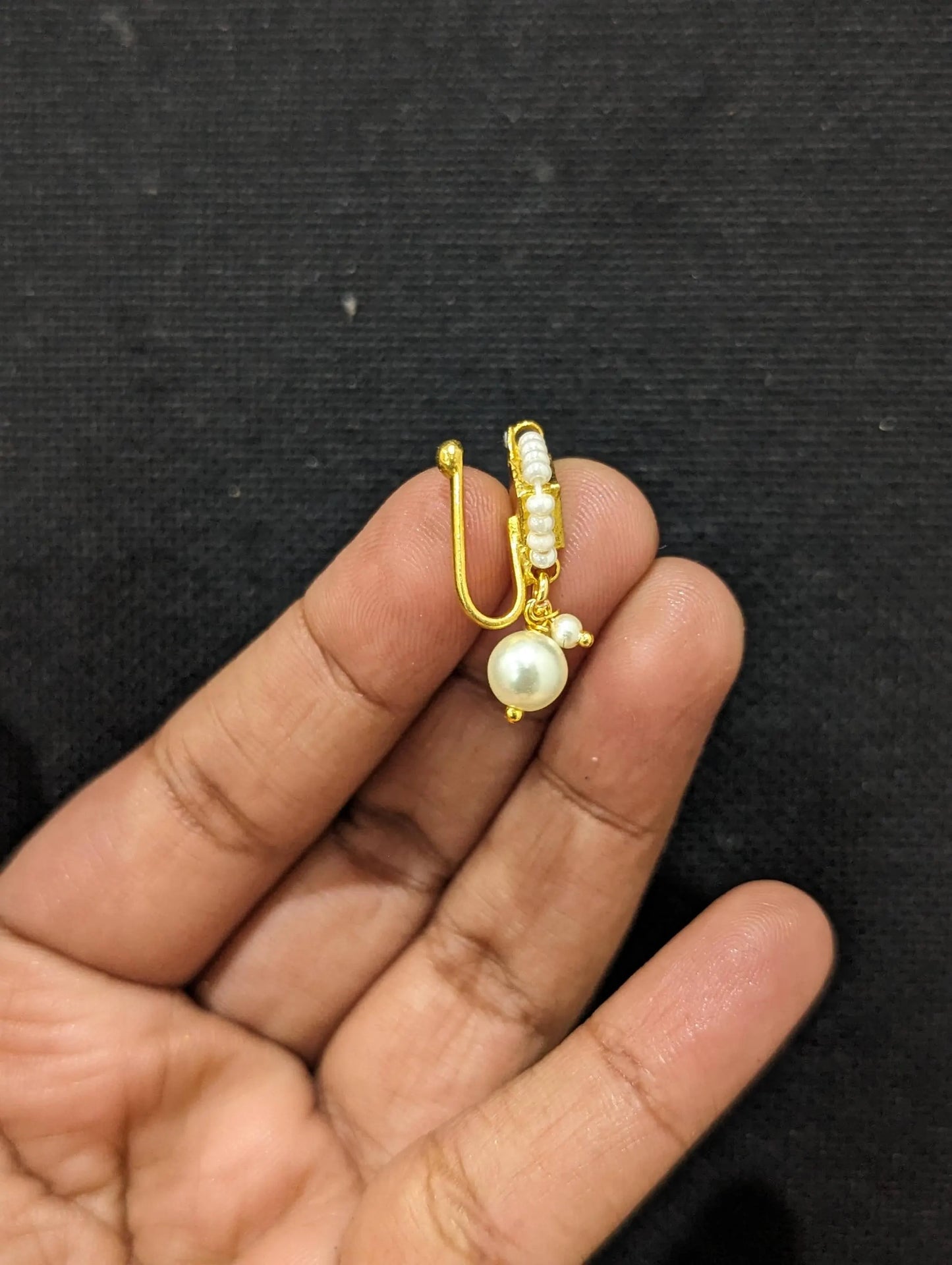 Diamond design Kundan Nose Pin -D2