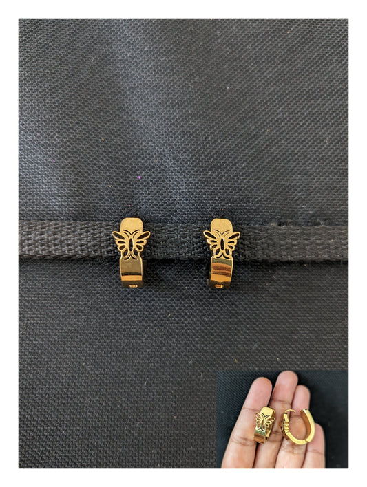 Gold plated small hoop earrings - 4 designs