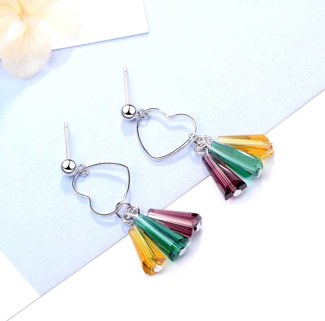 Heart Drop Dangle Earrings for Women Statement Stud India | Ubuy