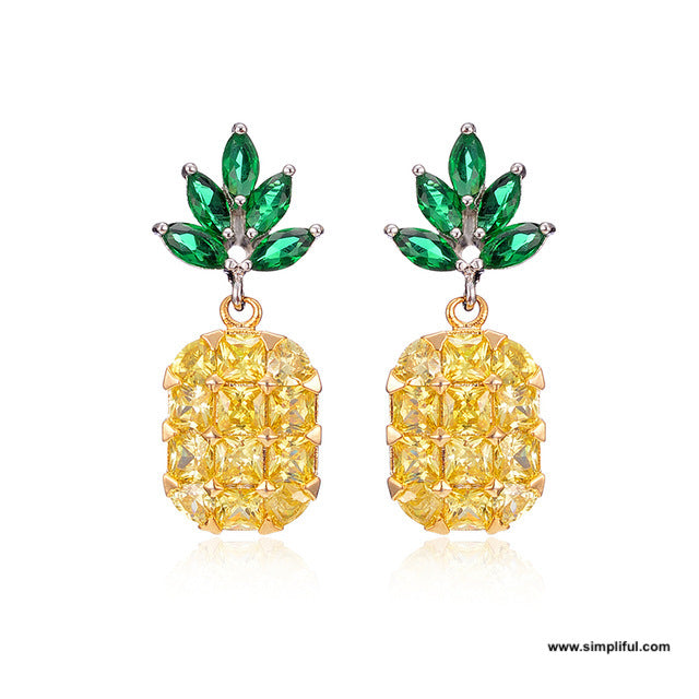 Pineapple design cz Earring - Simpliful