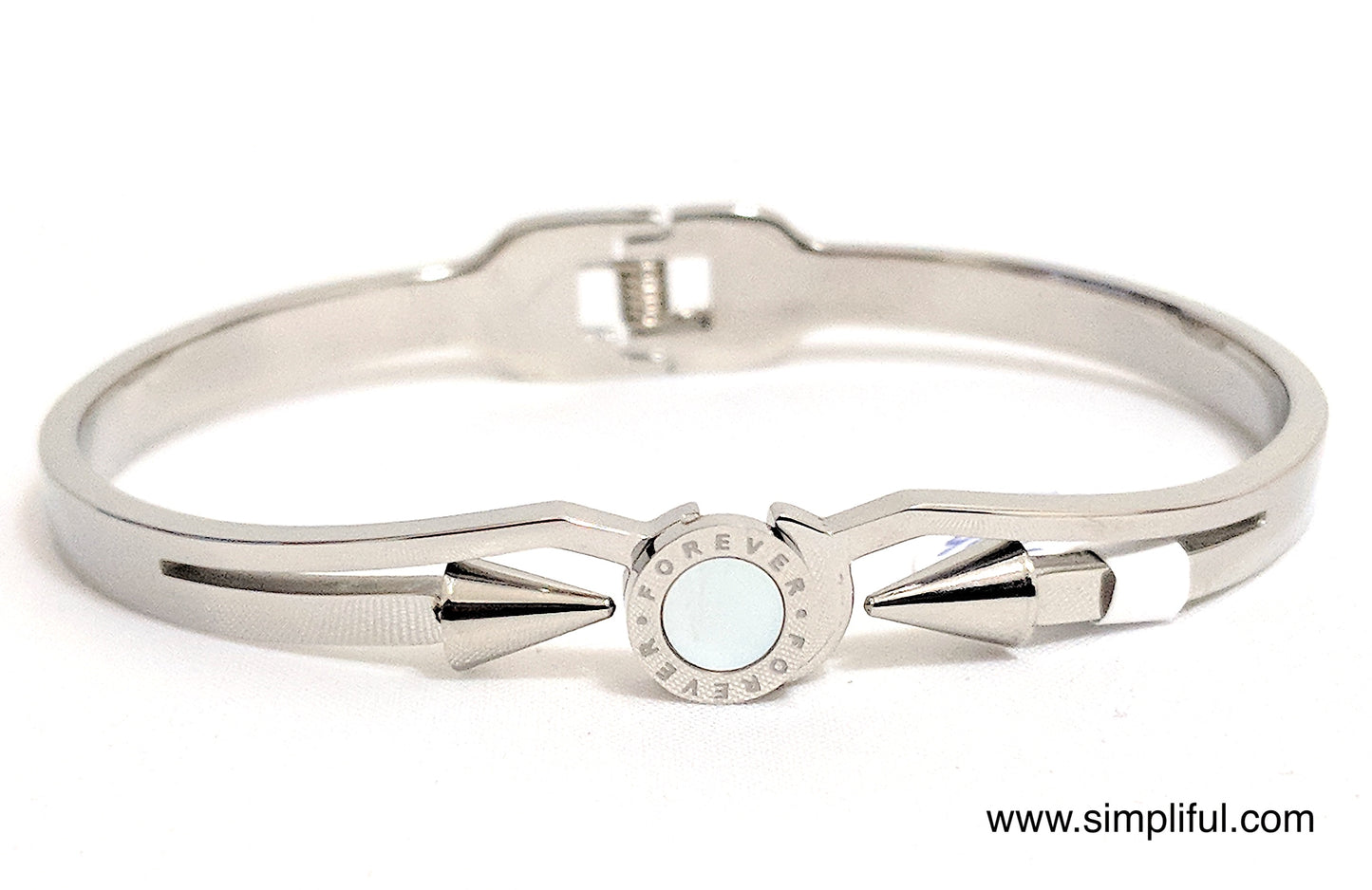 Platinum plated Arrow bangle Bracelet - Simpliful