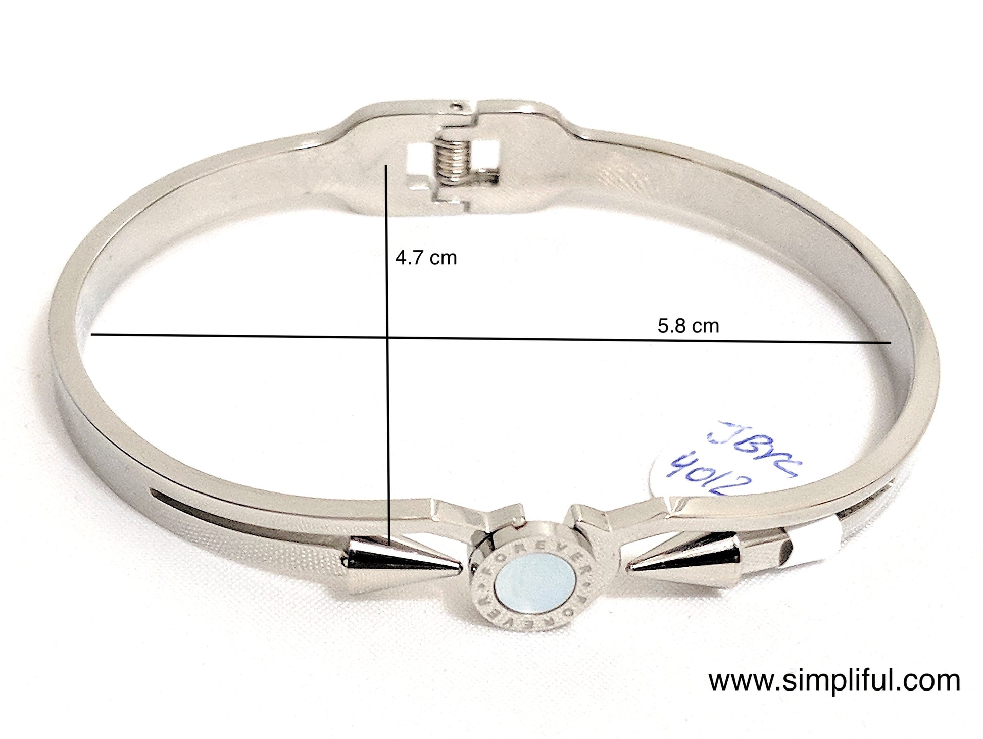 Platinum plated Arrow bangle Bracelet - Simpliful