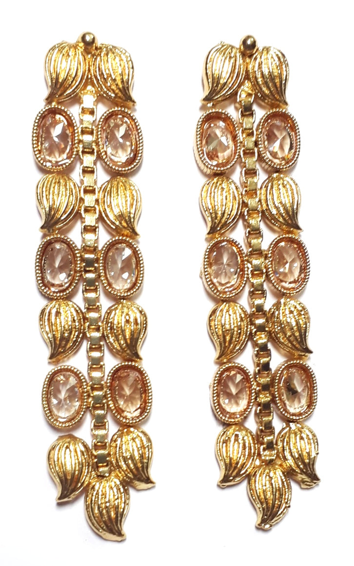 Gold tone mango earrings dj-36805 – dreamjwell