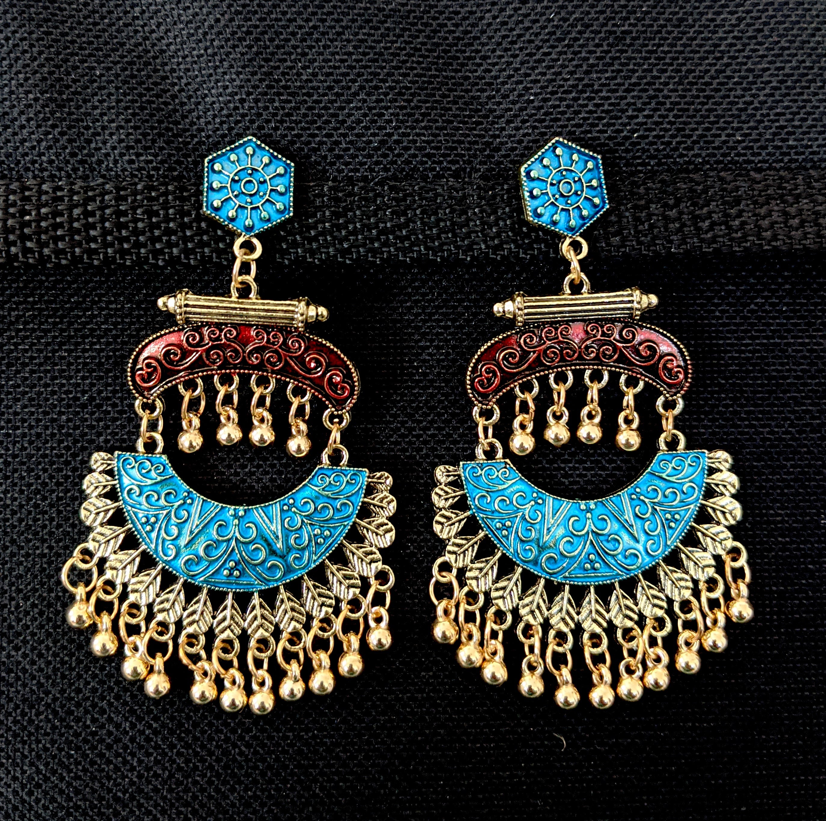 Katrina Kundan Jewellery Set - Light Blue | FashionCrab.com