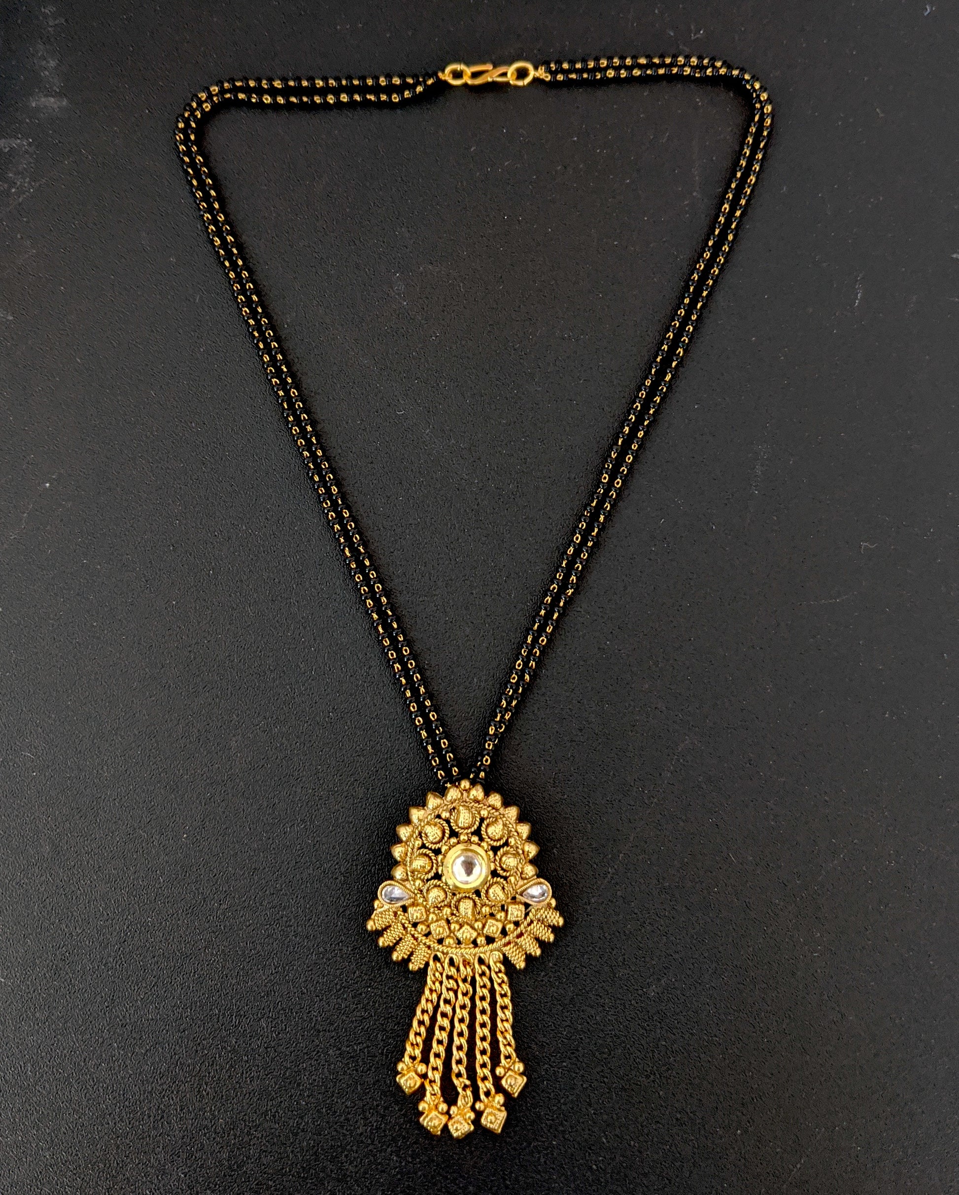 Antique gold Pendant Mangalsutra - Simpliful