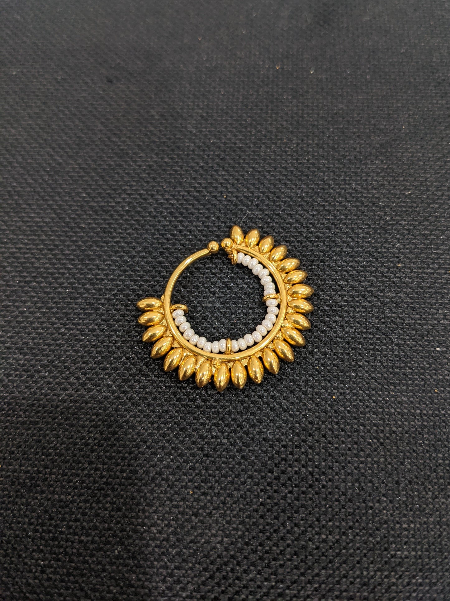 Spike design gold plated Indian Nose Ring