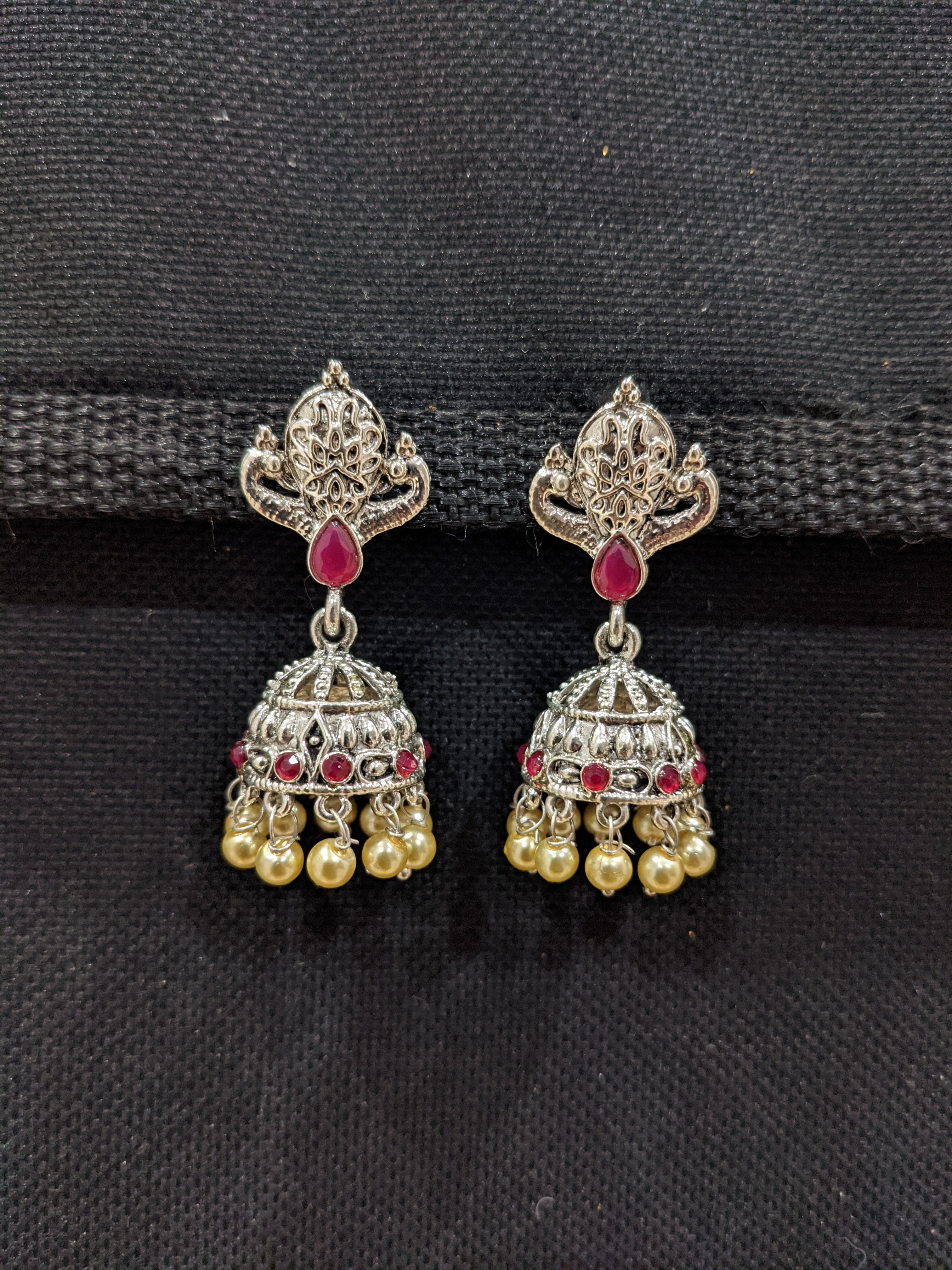 PANASH Multicoloured Gold-Plated Stone-Studded Antique Wedding Jhumka  Earring with Beaded Chain Attatch for Girls/Women : Amazon.in: Fashion