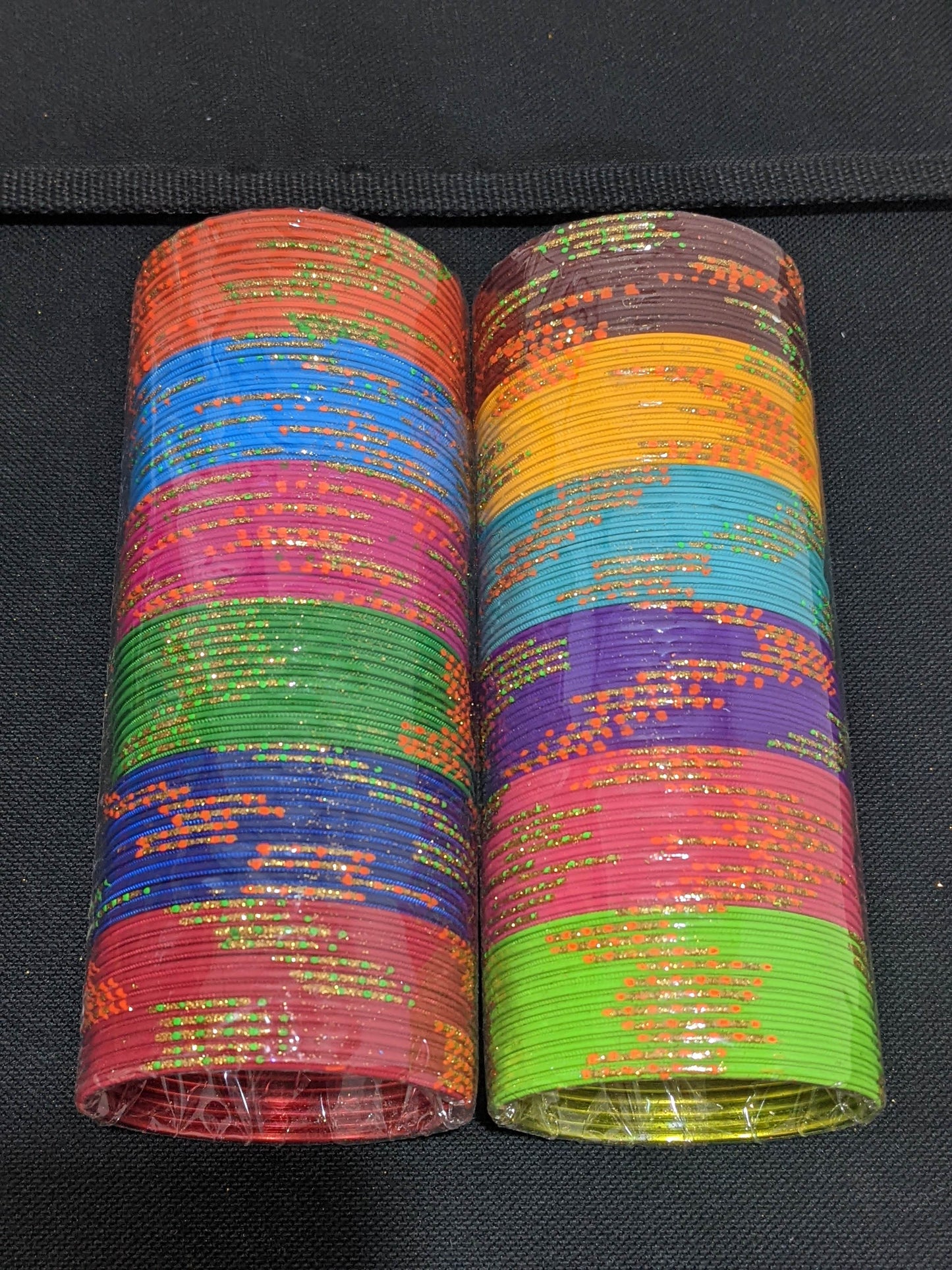 2x10 Bangles / Big size bangles  / Colorful Thin Metal Bangles - 1 dozen