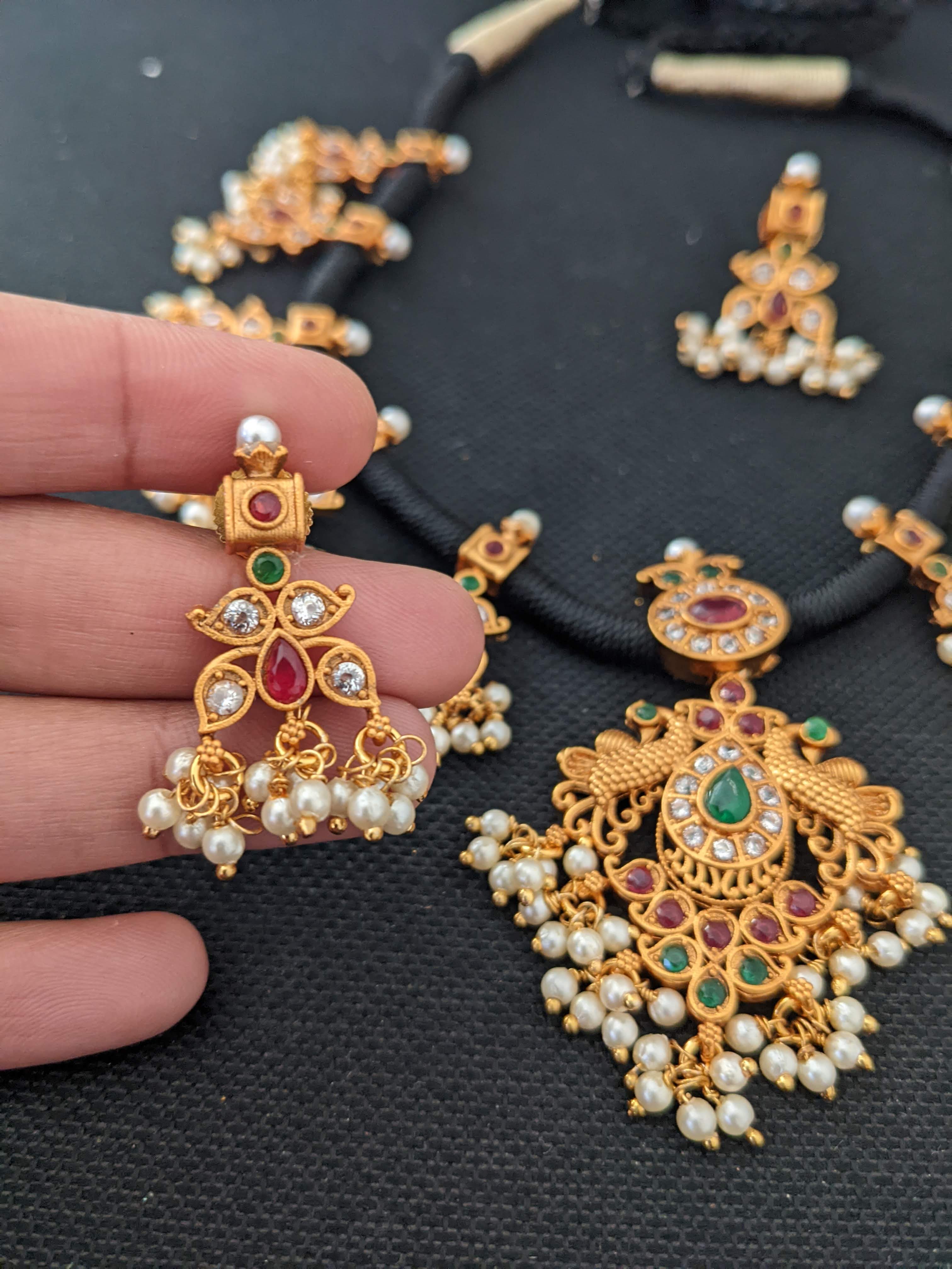 Buy Gold plated Imitation Jewelry Set AD Jhumka Earring - Griiham