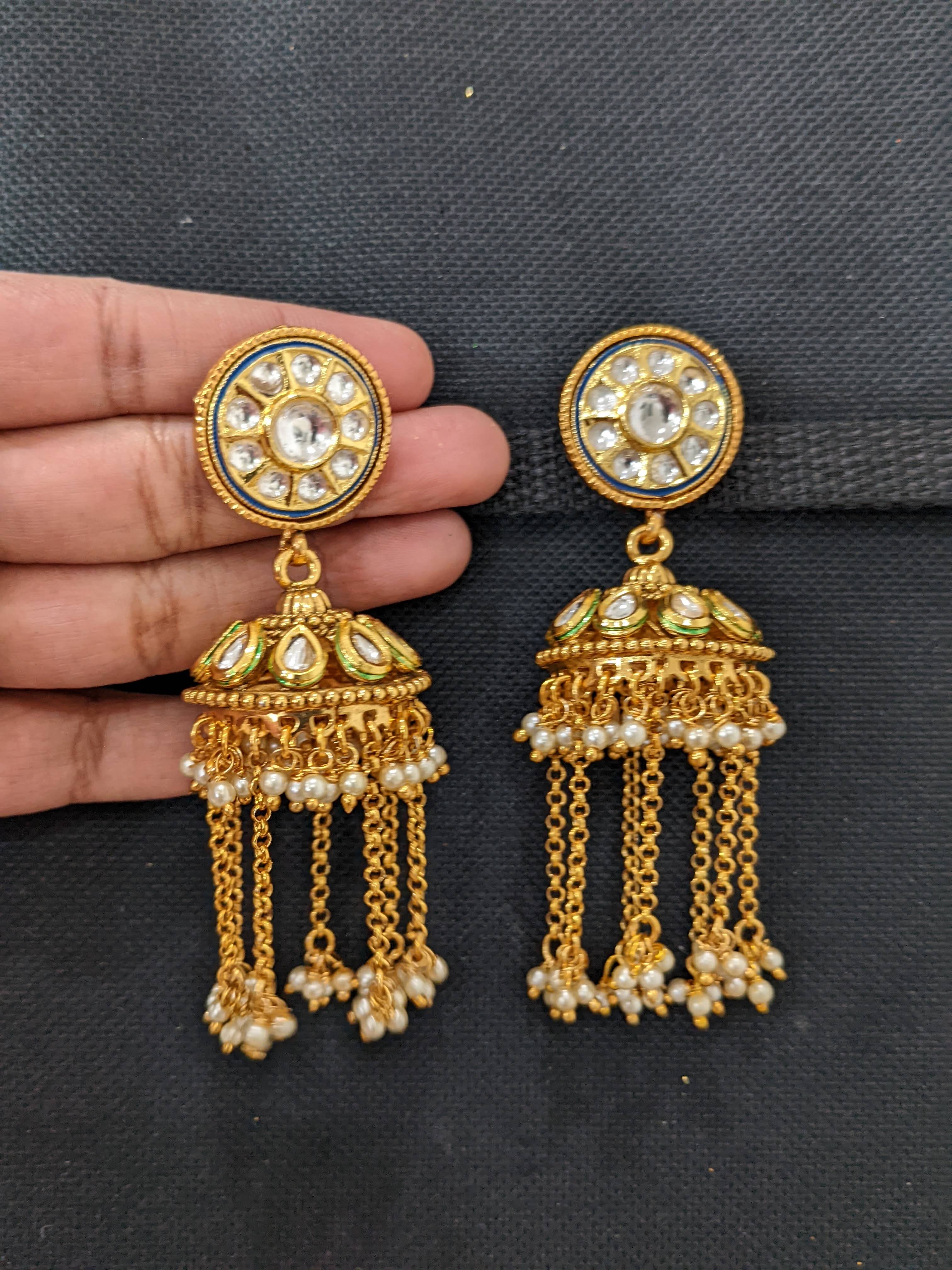 Designer Matte Gold Jhumka - Swaabhi