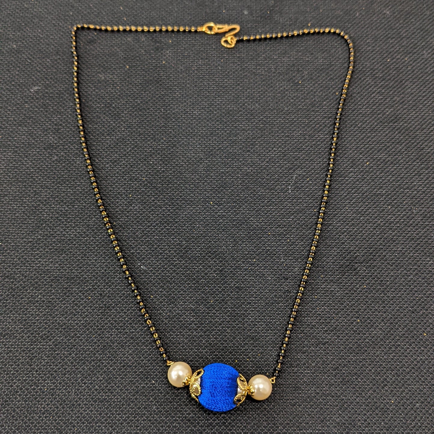 Mangalsutra - Silk thread ball Pendant Necklace - Single strand