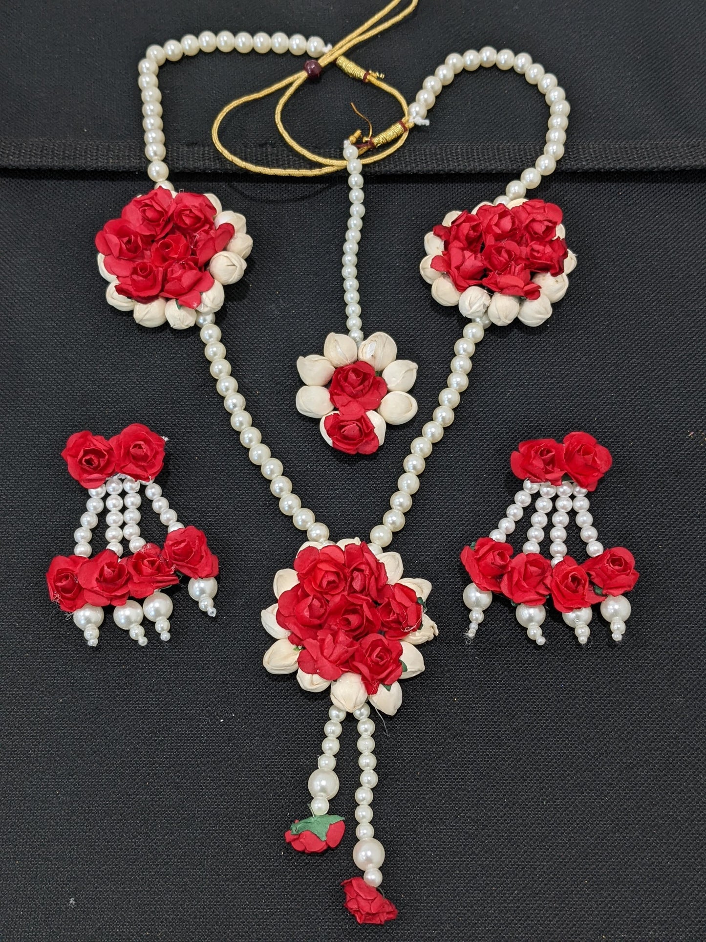 Artificial flower Long Necklace Combo set