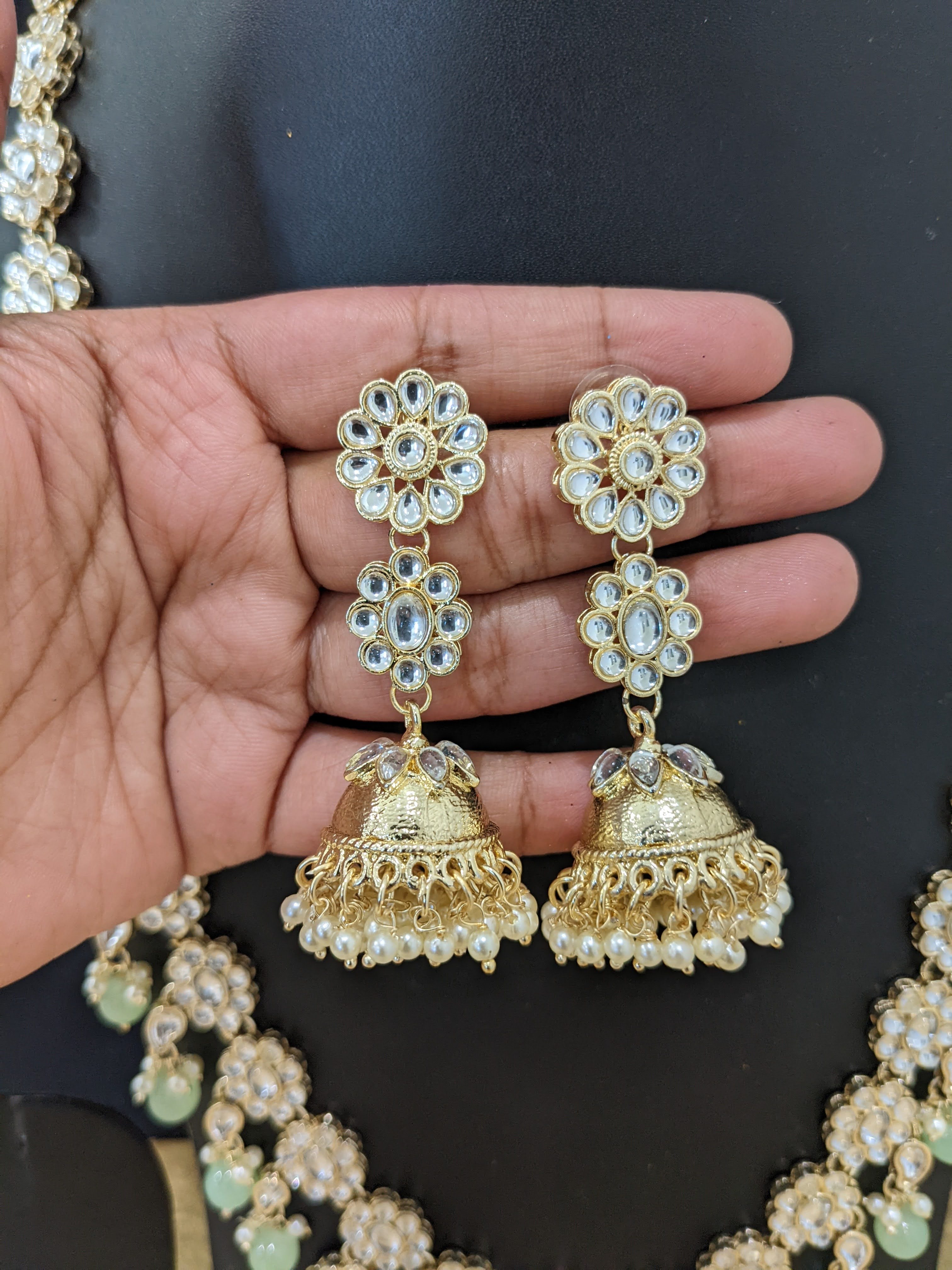 Kundan Jewellery Earrings – Phuljhadi