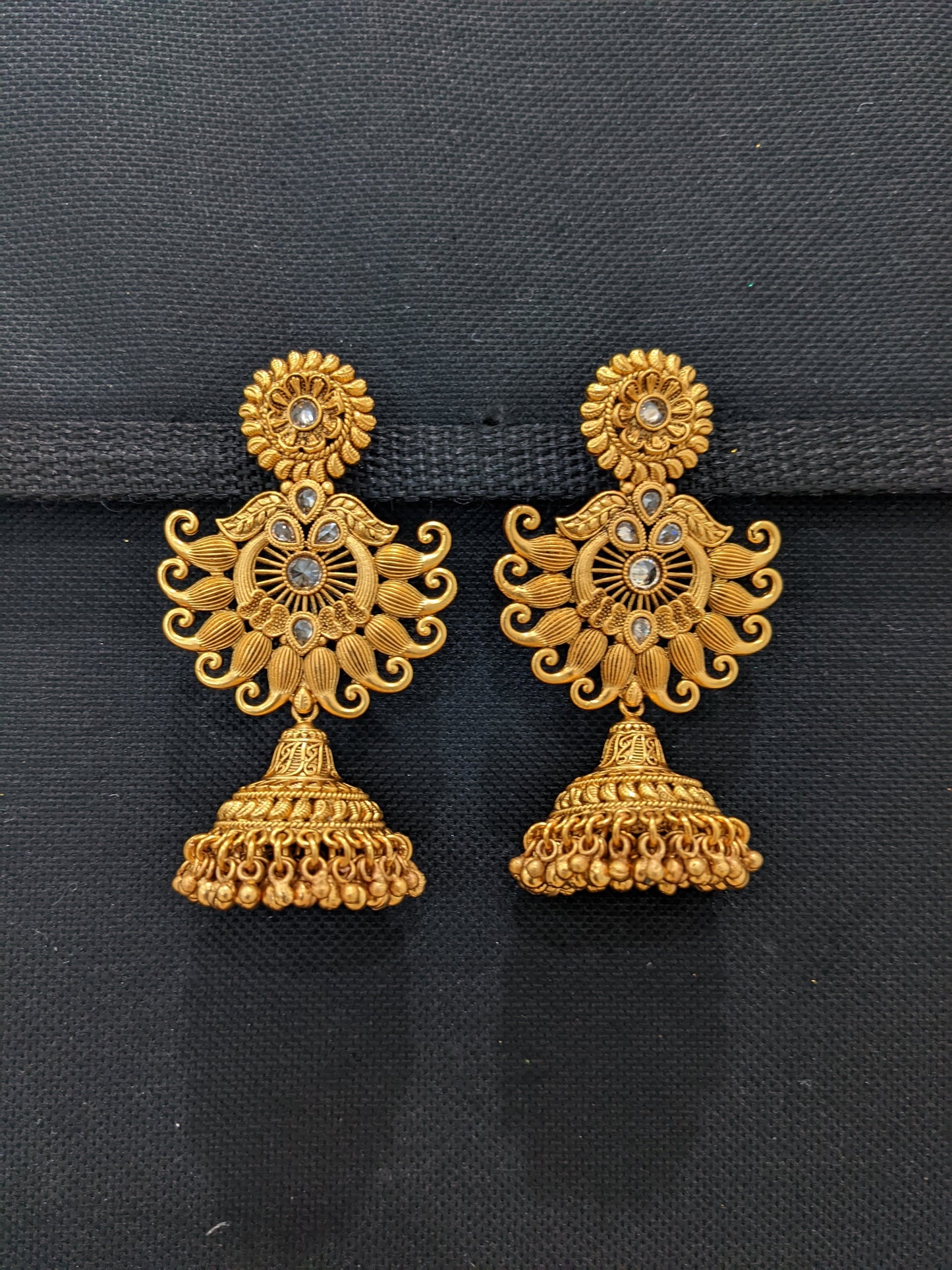 Grand Mango design Bridal Jhumka Earrings