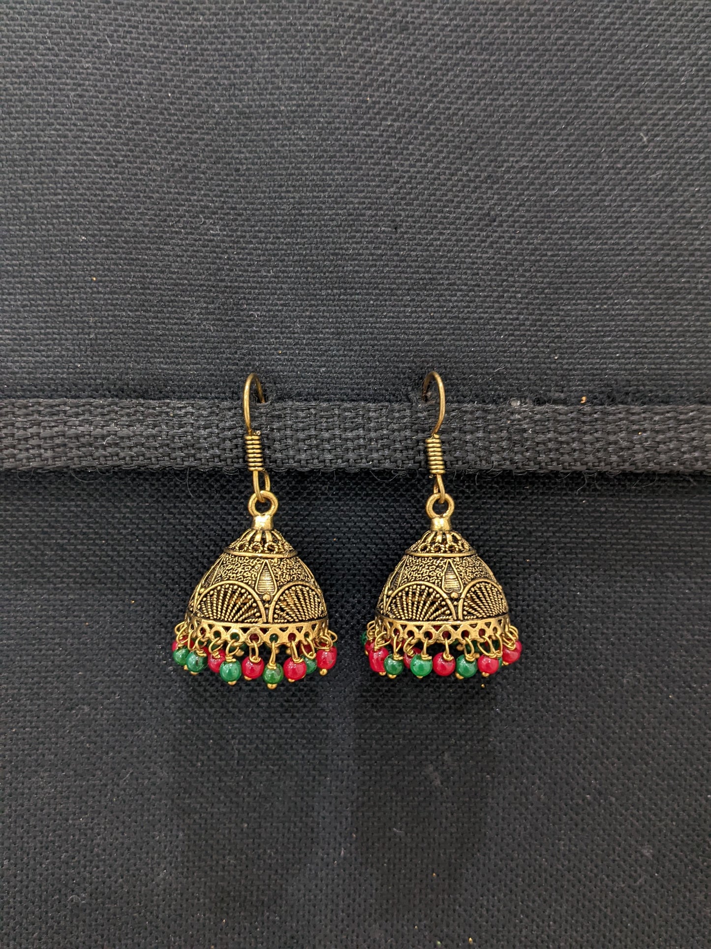 Antique gold hook drop jhumka Earrings