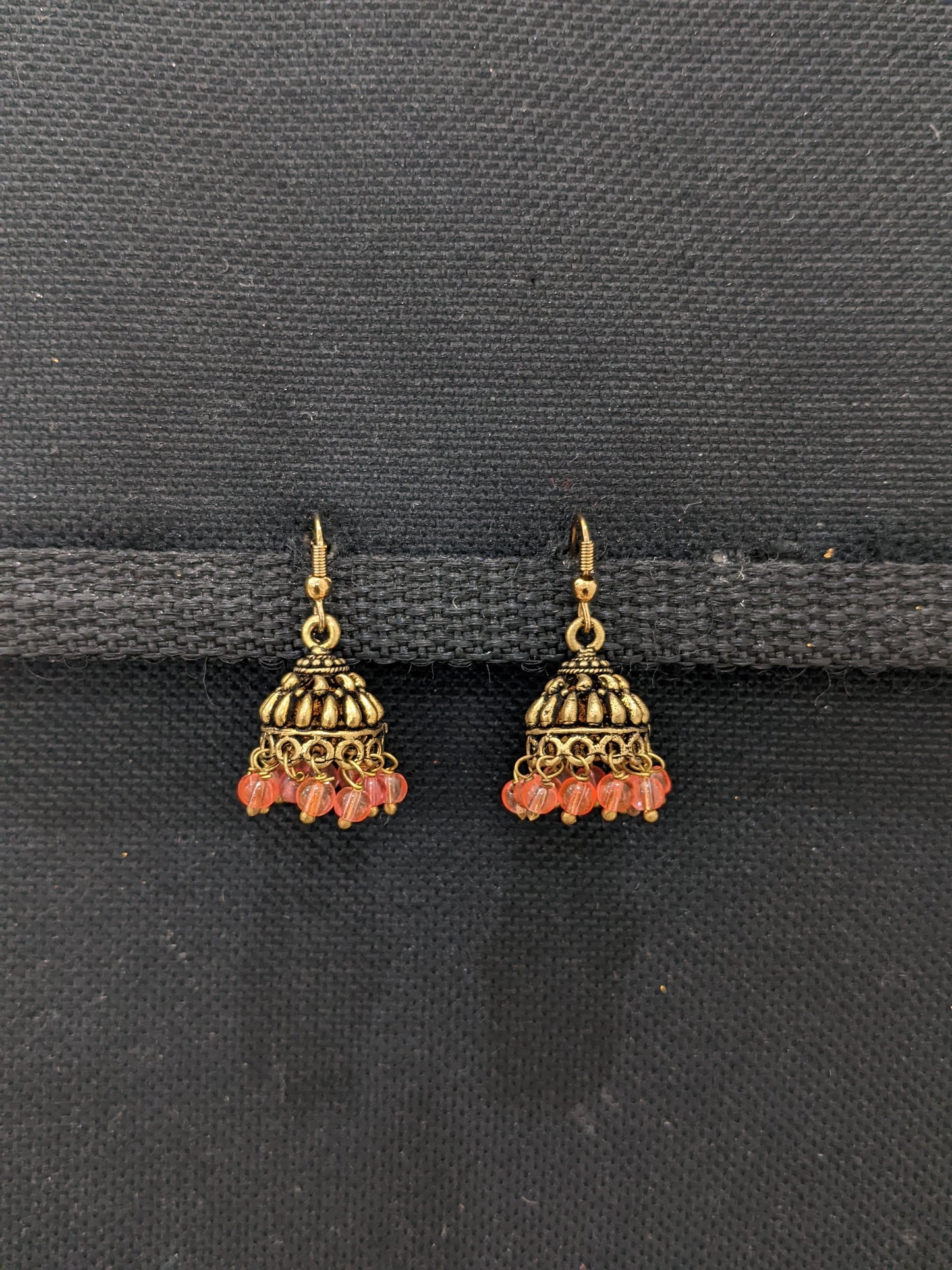 Antique gold hook drop jhumka Earrings