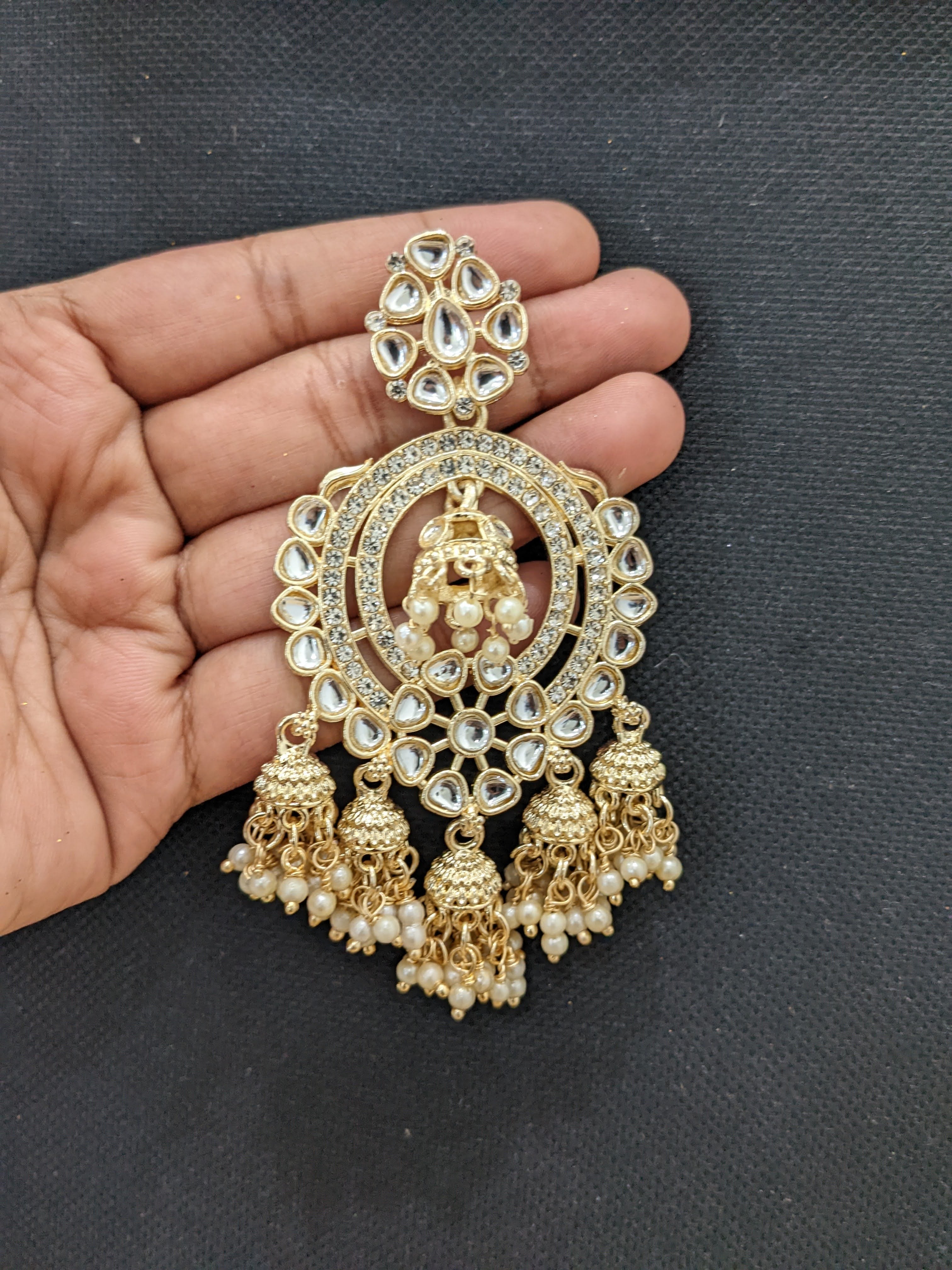 Buy Indian Petals Keri Design Rajputi Style Stone Fashion Gold Earrings  with Drops for Girls Women, Artificial Fashion Dangler Earrings Jhumka.  Multi Online at Best Prices in India - JioMart.