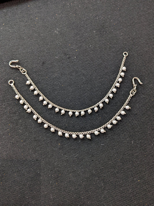 Pearl dangle Single layer Earrings chain / Maatal / Kaan Chain