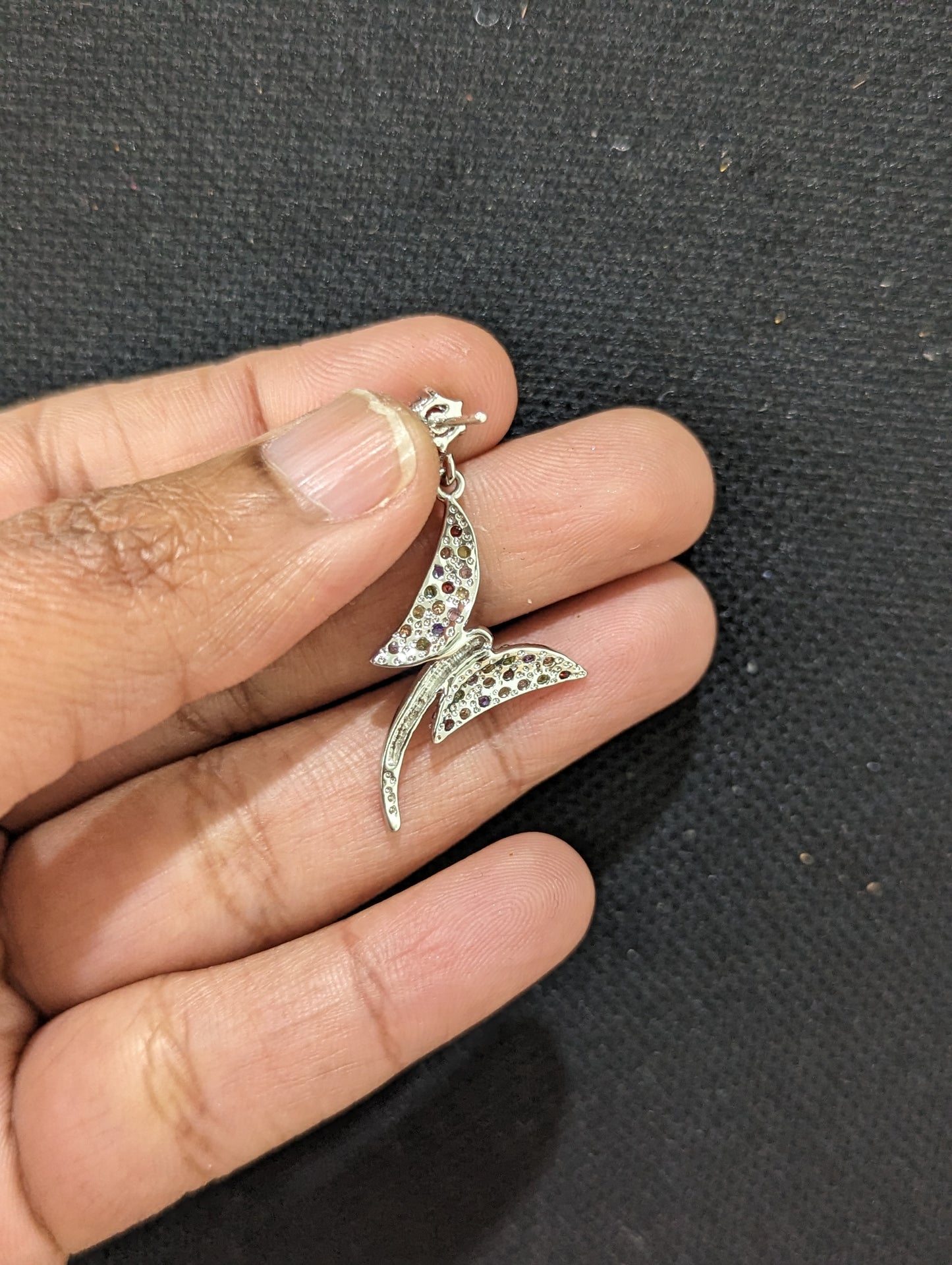 Dragon fly dangling CZ stone Earring - Simpliful