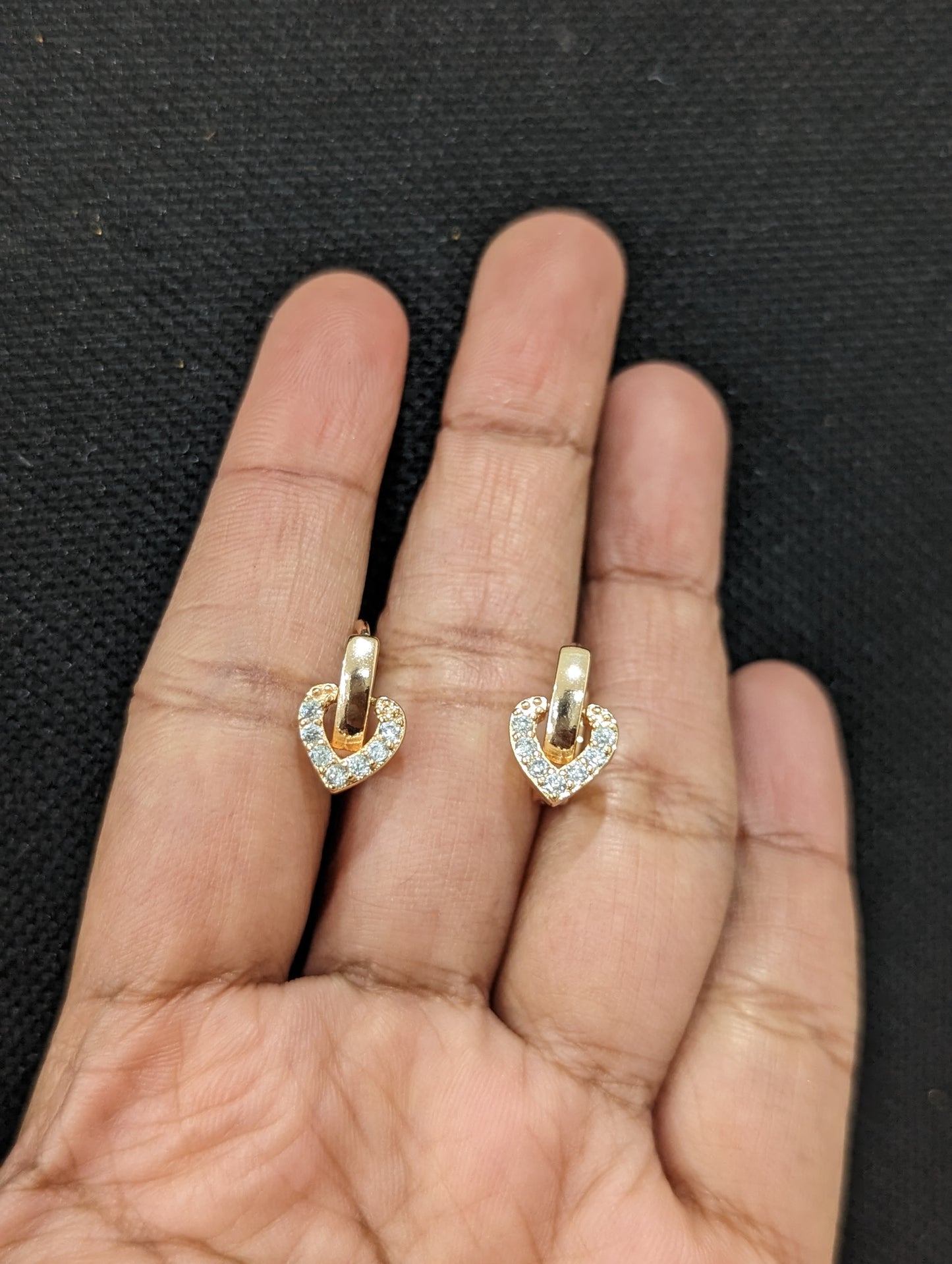 Gold plated small hoop earrings