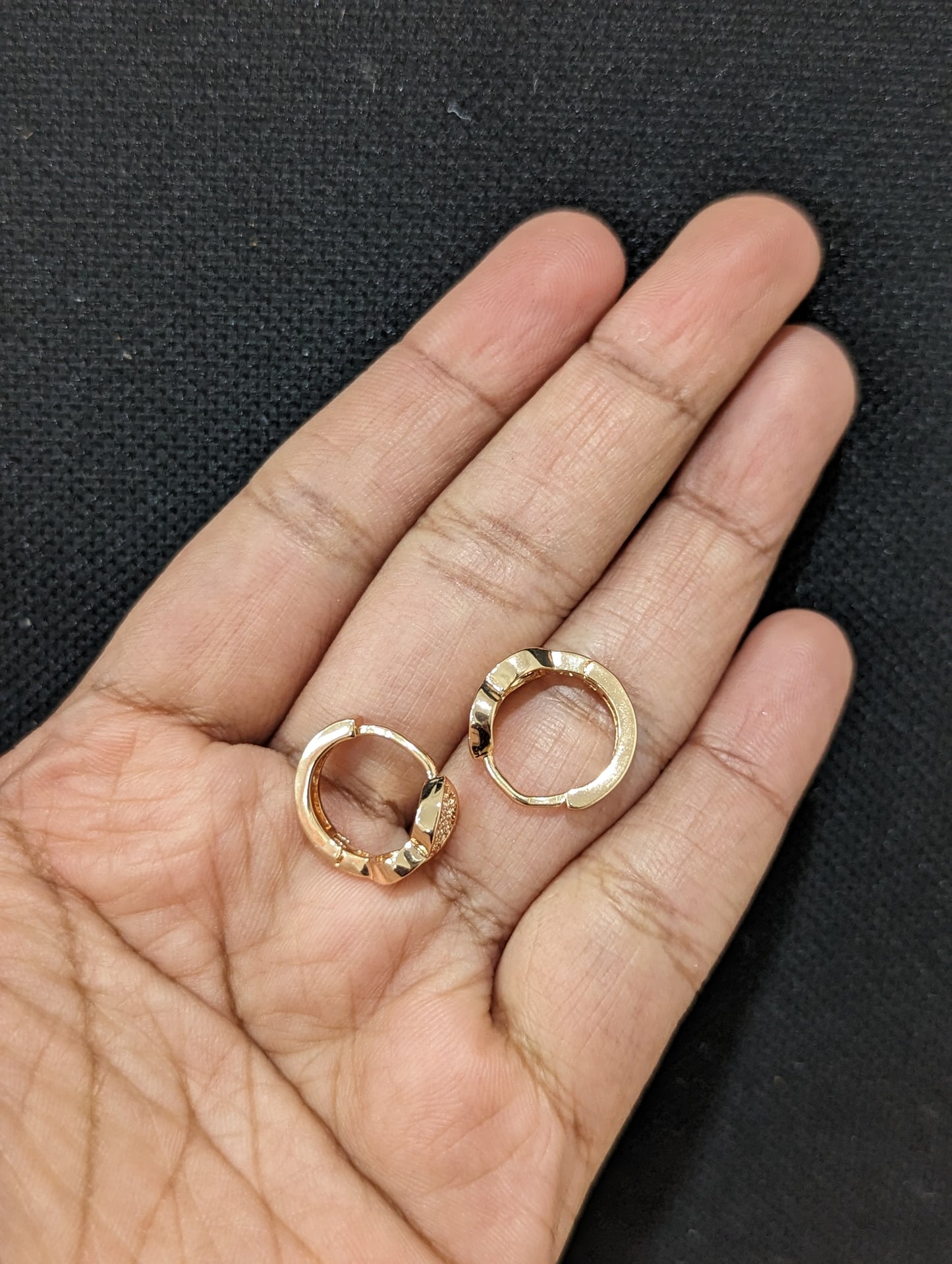 Gold plated small hoop earrings