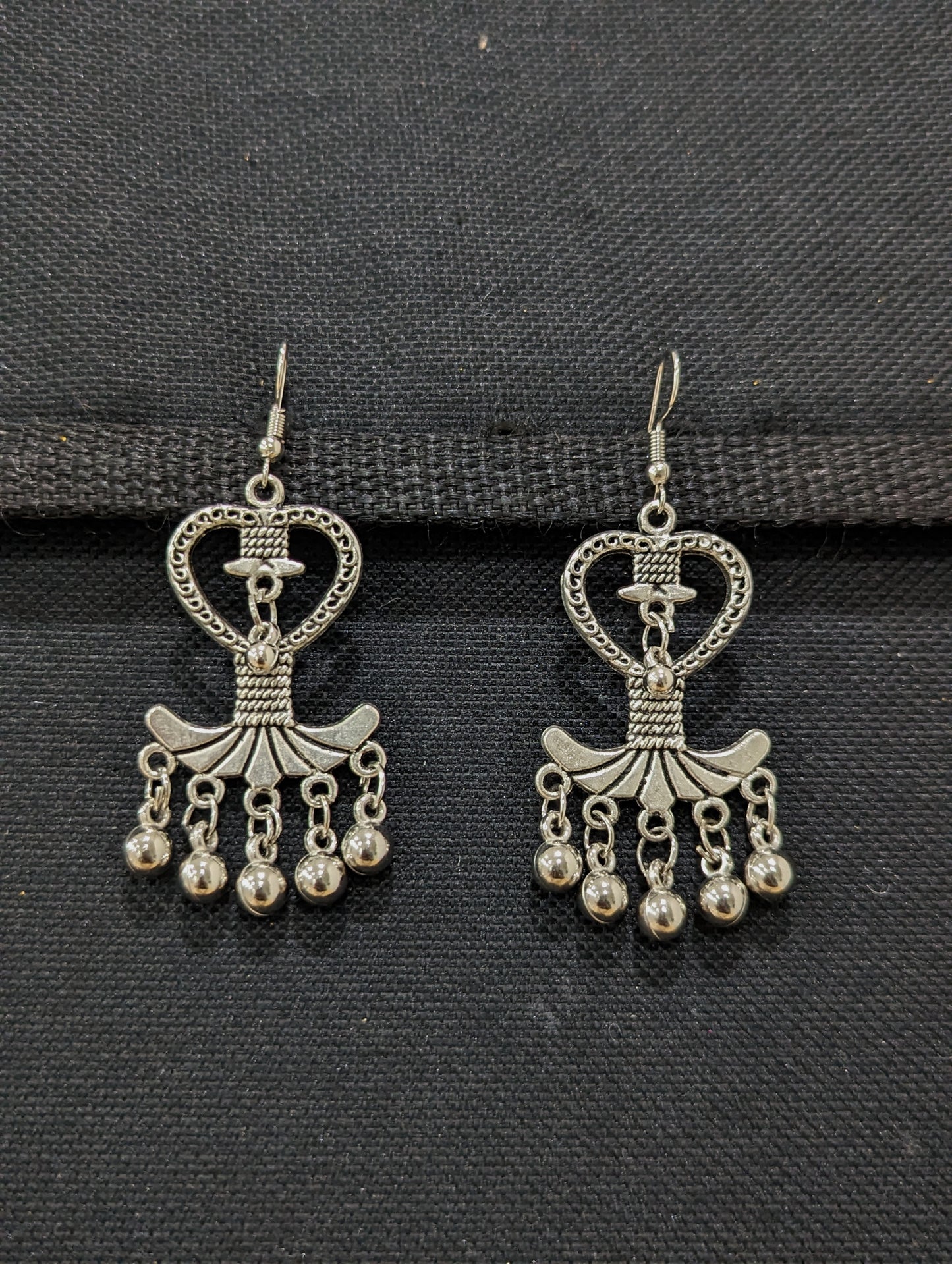 Antique silver hook drop Earrings - 6 designs