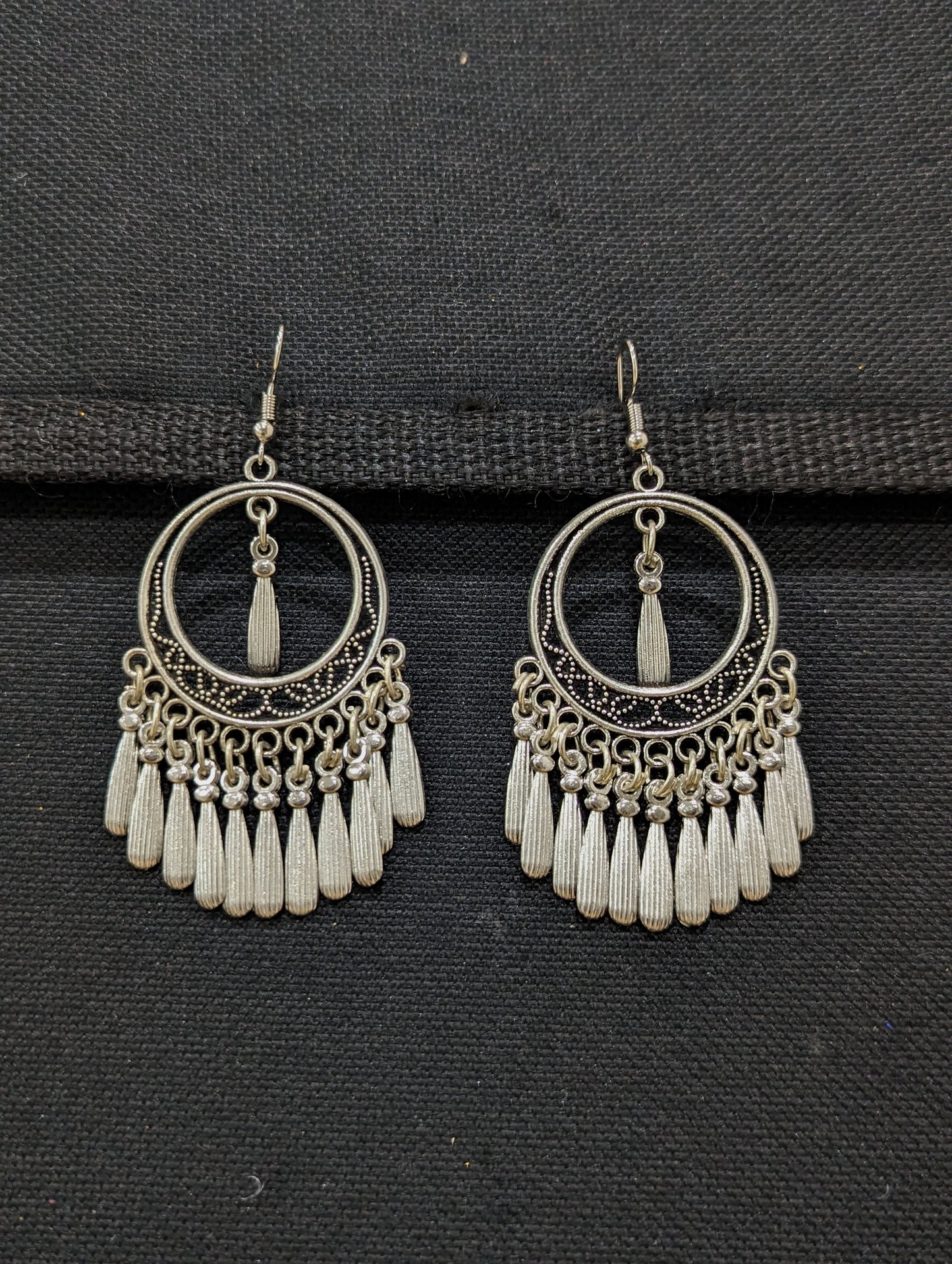 Antique silver hook drop Earrings - 6 designs