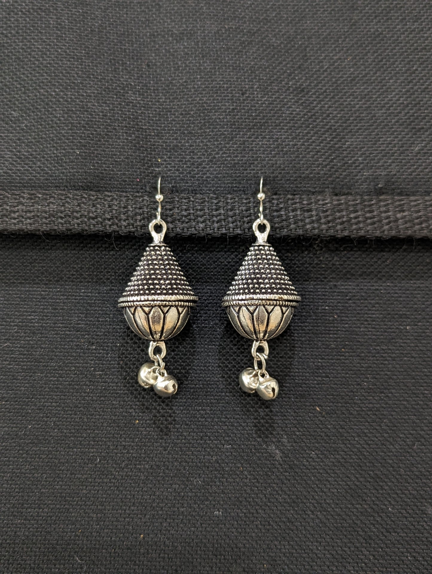 Oxidized silver cone Earrings