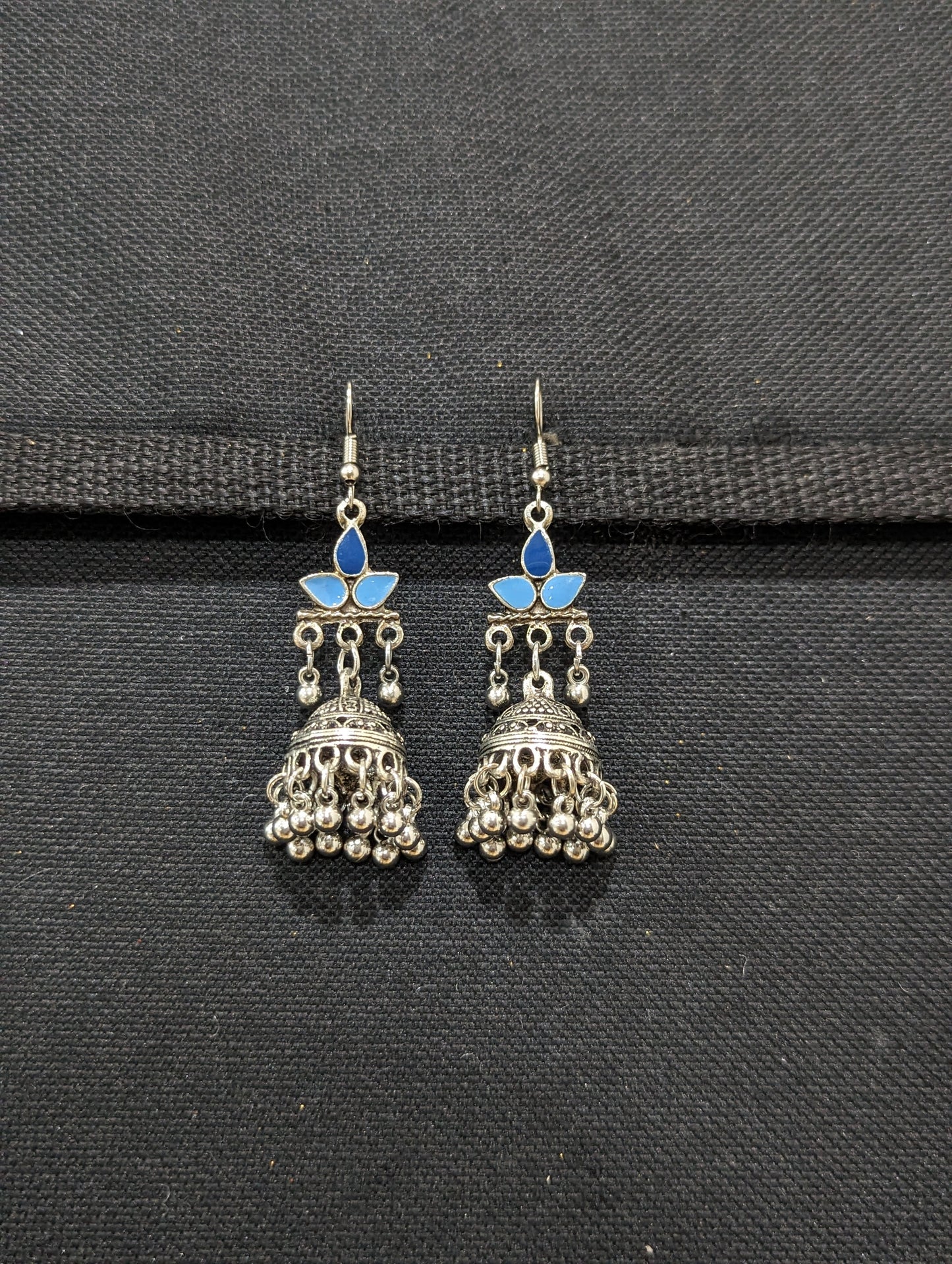 Afghani style hook drop jhumka Earrings
